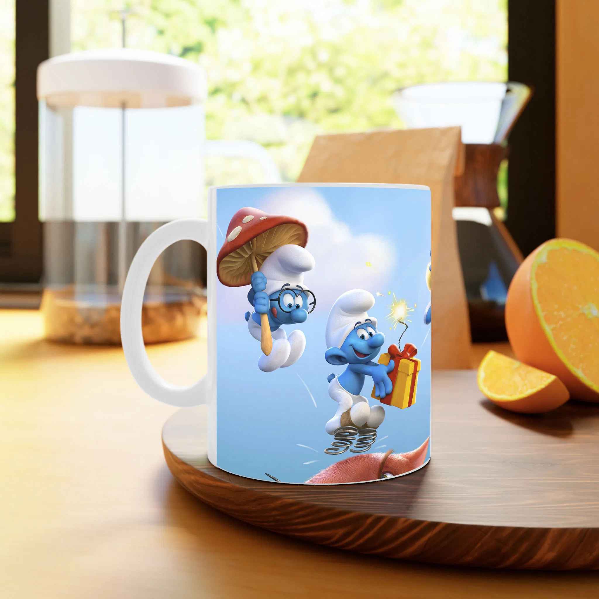 ماگ لیمینات طرح The Smurfs کد NM15268 — تصویر 4