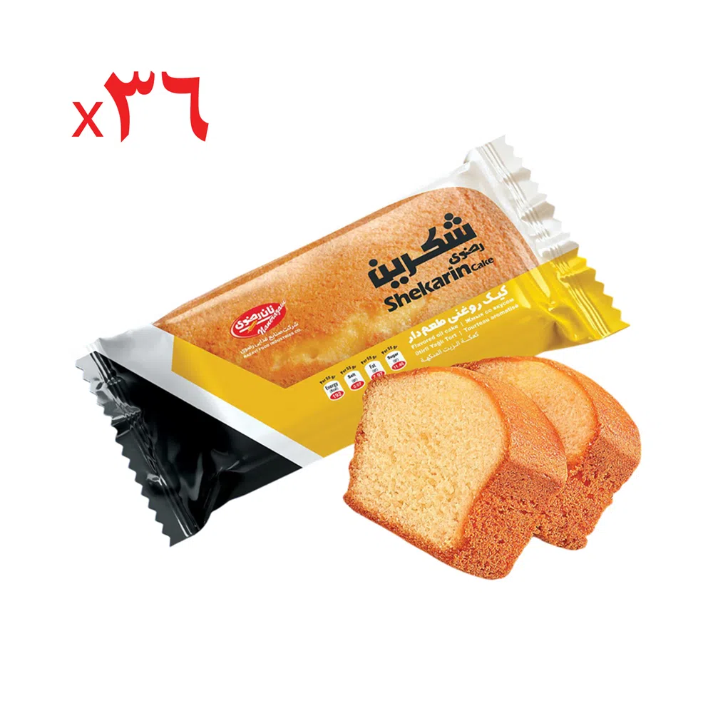 کیک شکرین نان رضوی 75 گرم - کارتن 36 عددی