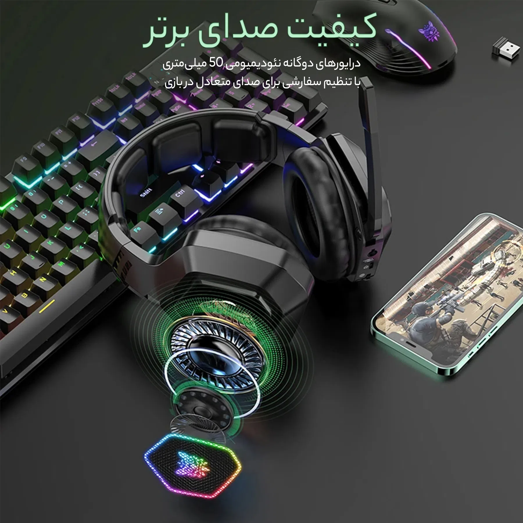 هدست بی سیم اونیکوما مدل B100 — تصویر 8