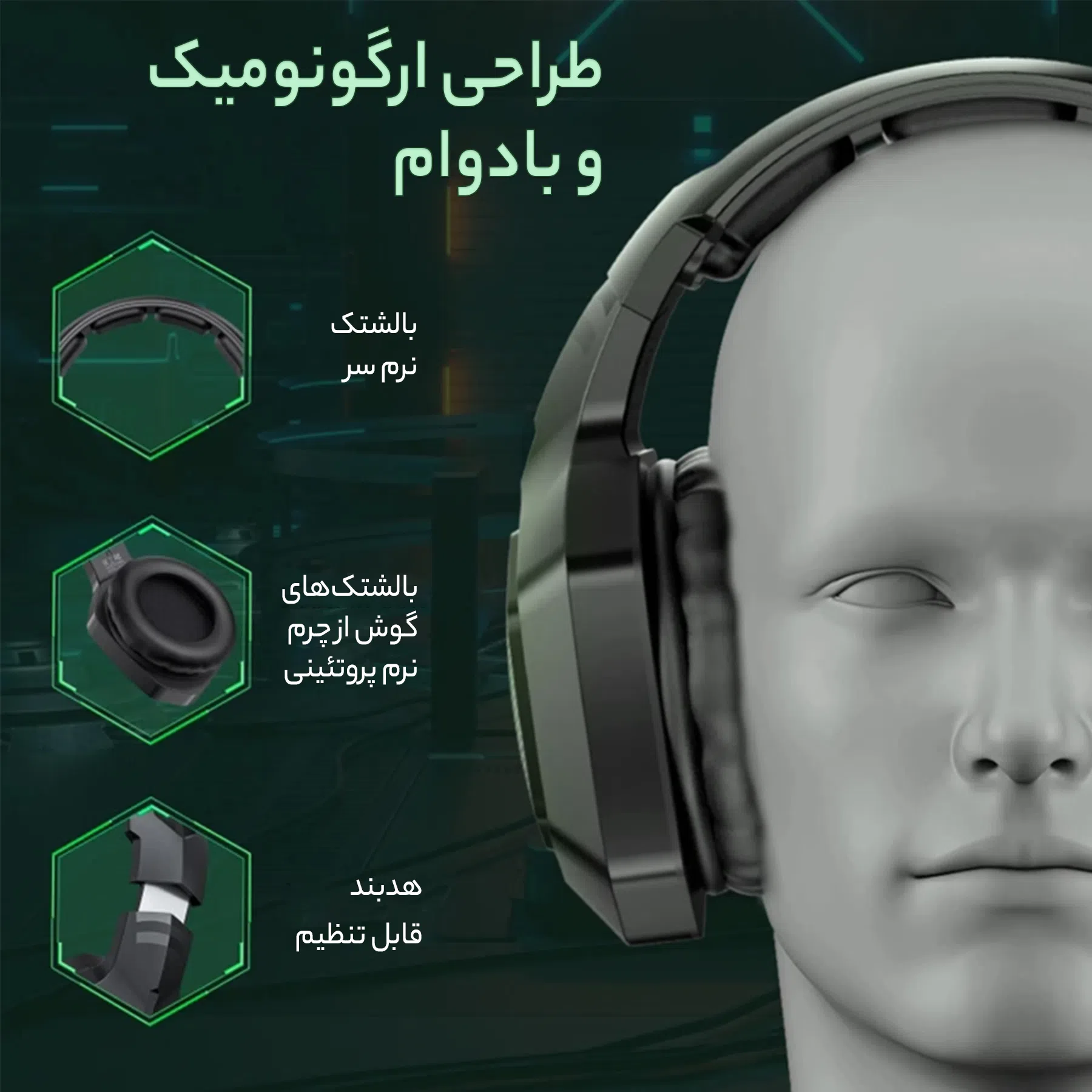 هدست بی سیم اونیکوما مدل B100 — تصویر 9