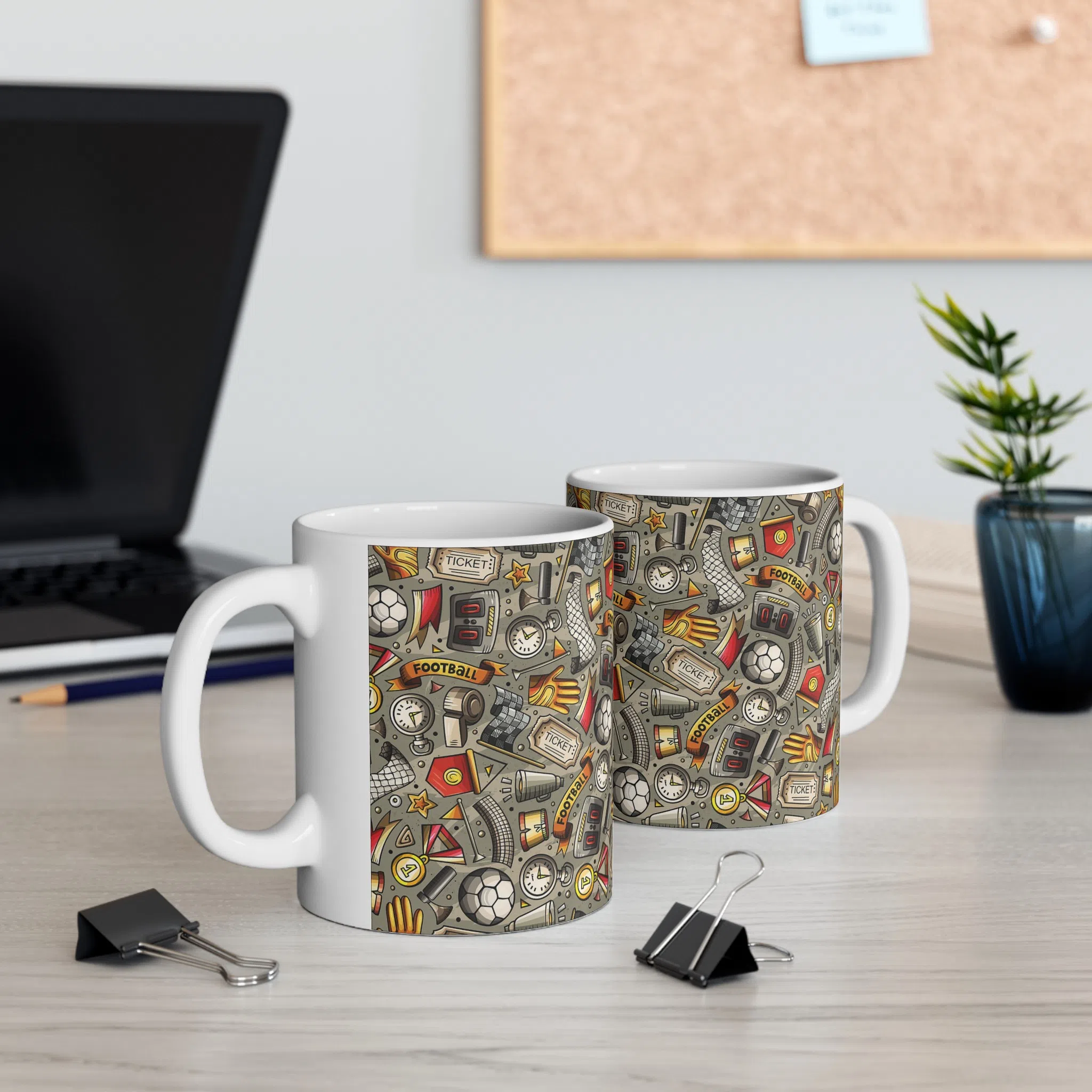 ماگ طرح نقاشی فوتبال مدل NM3271 — تصویر 9