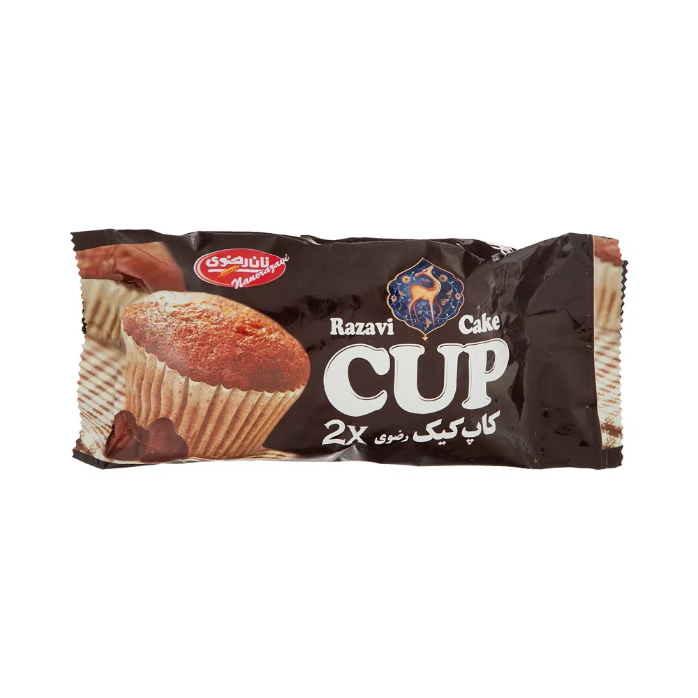 کیک دوقلو با مغز کرم کاکائو نان رضوی 60 گرم