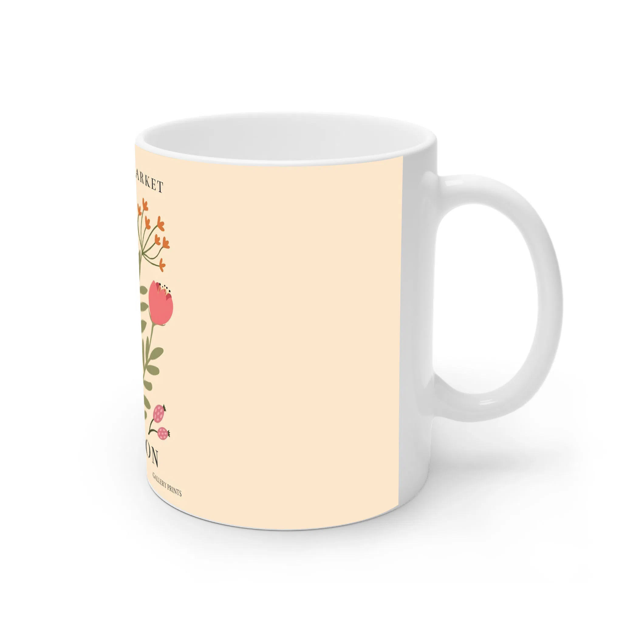 ماگ لیمینات طرح گل کارت پستالی کد NM15362 — تصویر 2