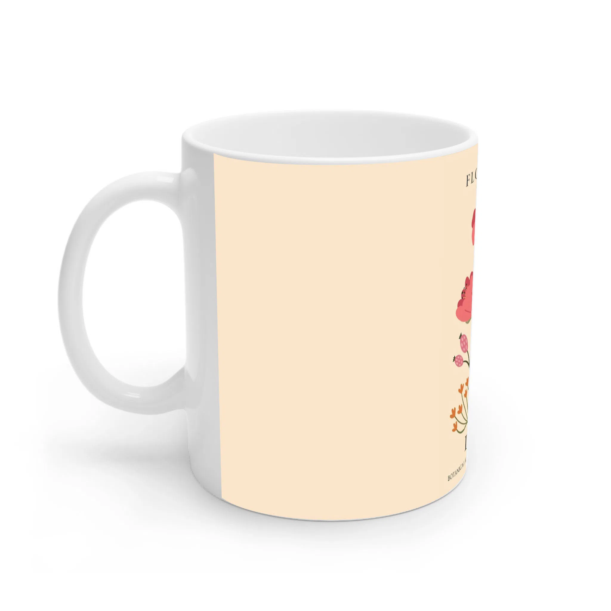 ماگ لیمینات طرح گل کارت پستالی کد NM15362 — تصویر 3