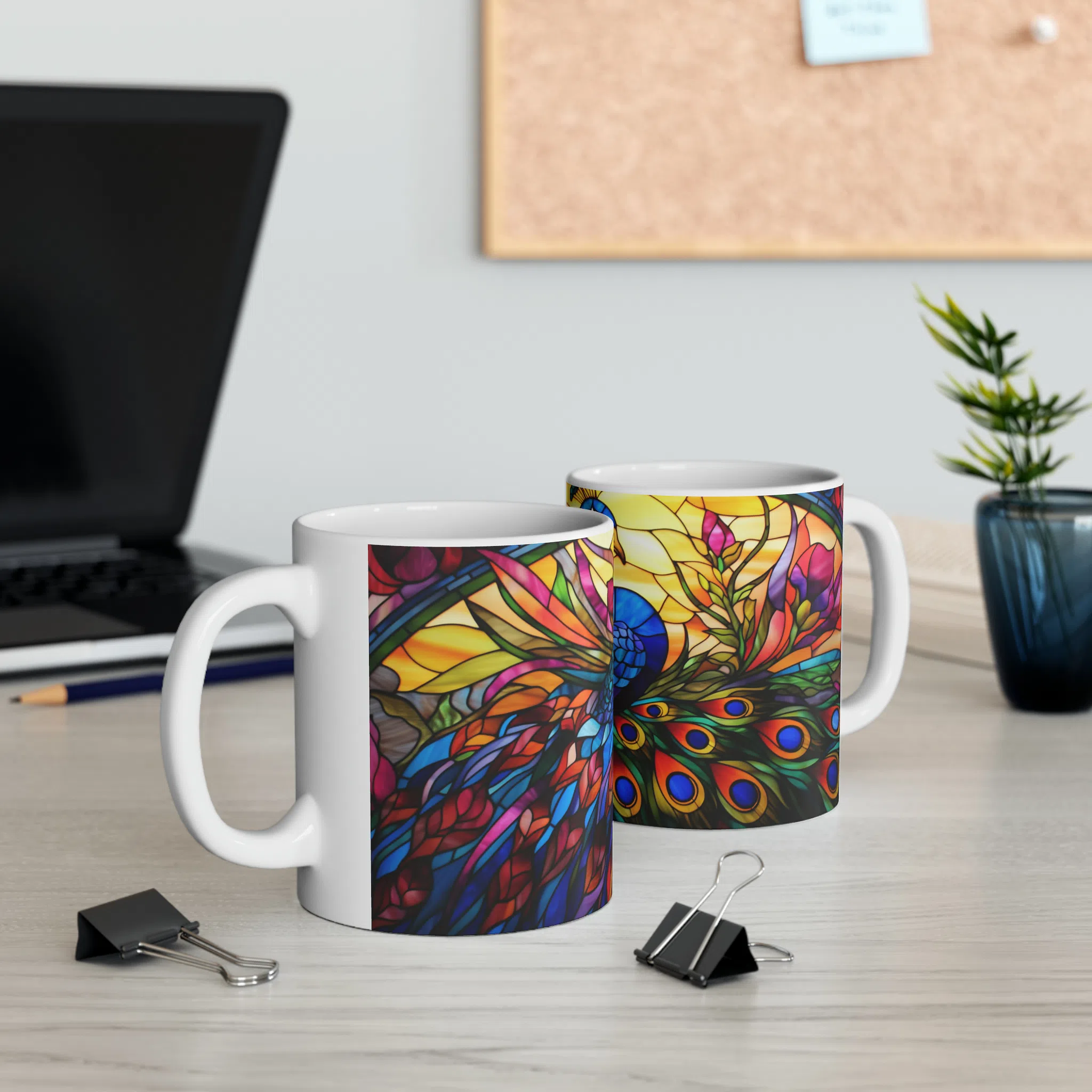 ماگ طرح سه بعدی طاووس زیبا مدل NM3011 — تصویر 5