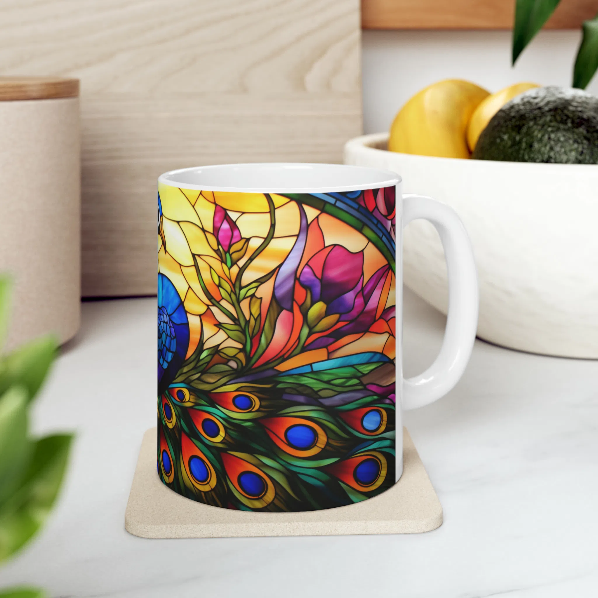 ماگ طرح سه بعدی طاووس زیبا مدل NM3011 — تصویر 6