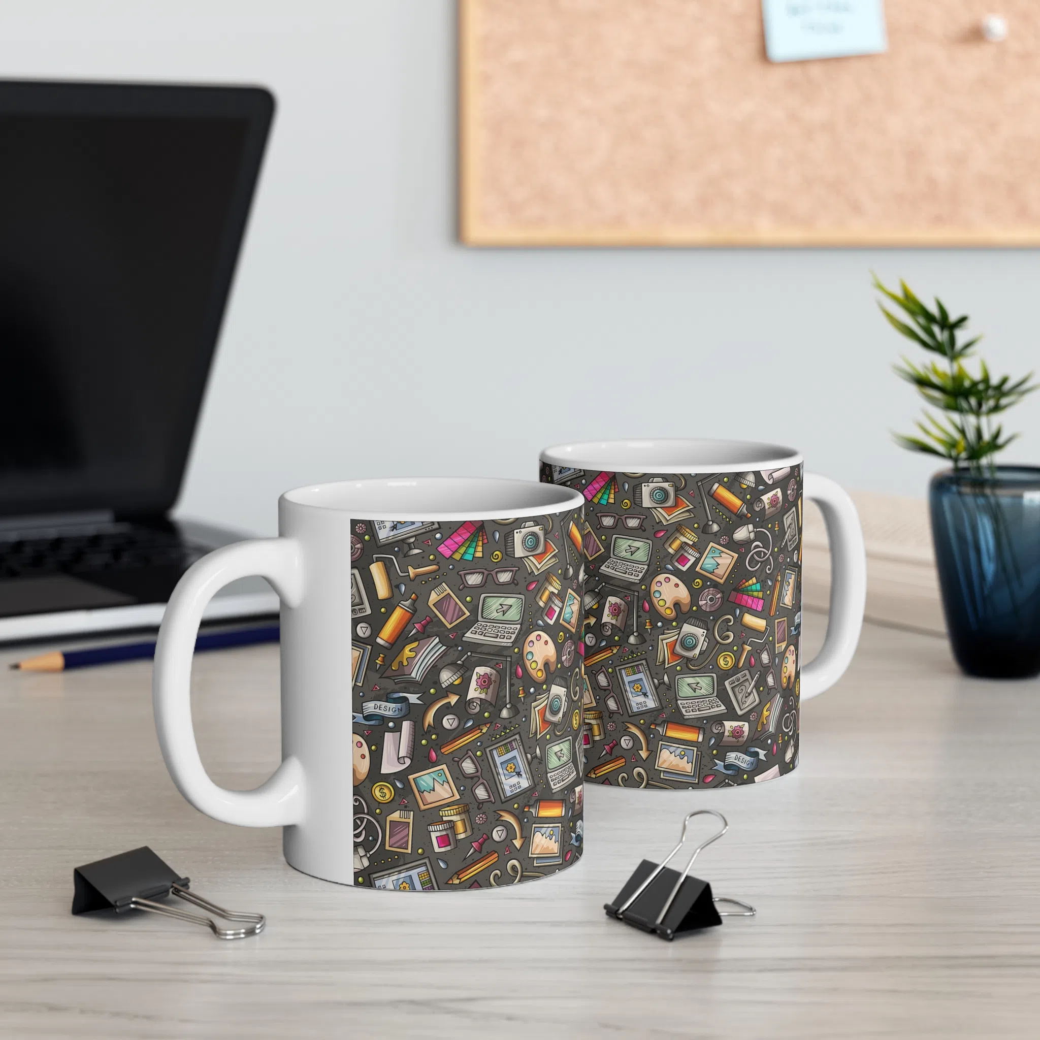 ماگ طرح پترن نقاشی زیبا مدل NM3257 — تصویر 9