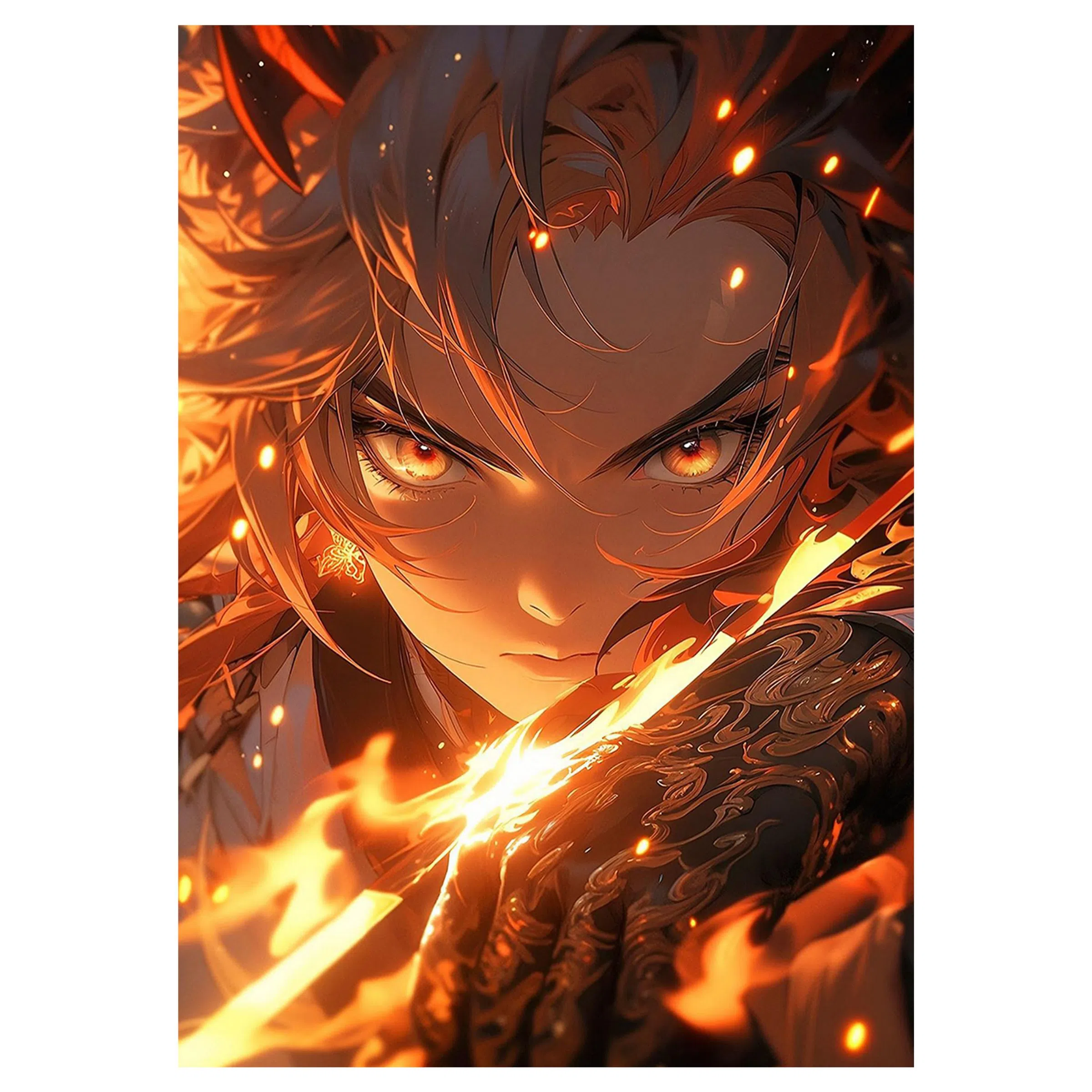 تابلو شاسی لیمینات طرح انیمه شیطان کش Demon Slayer مدل NV1535