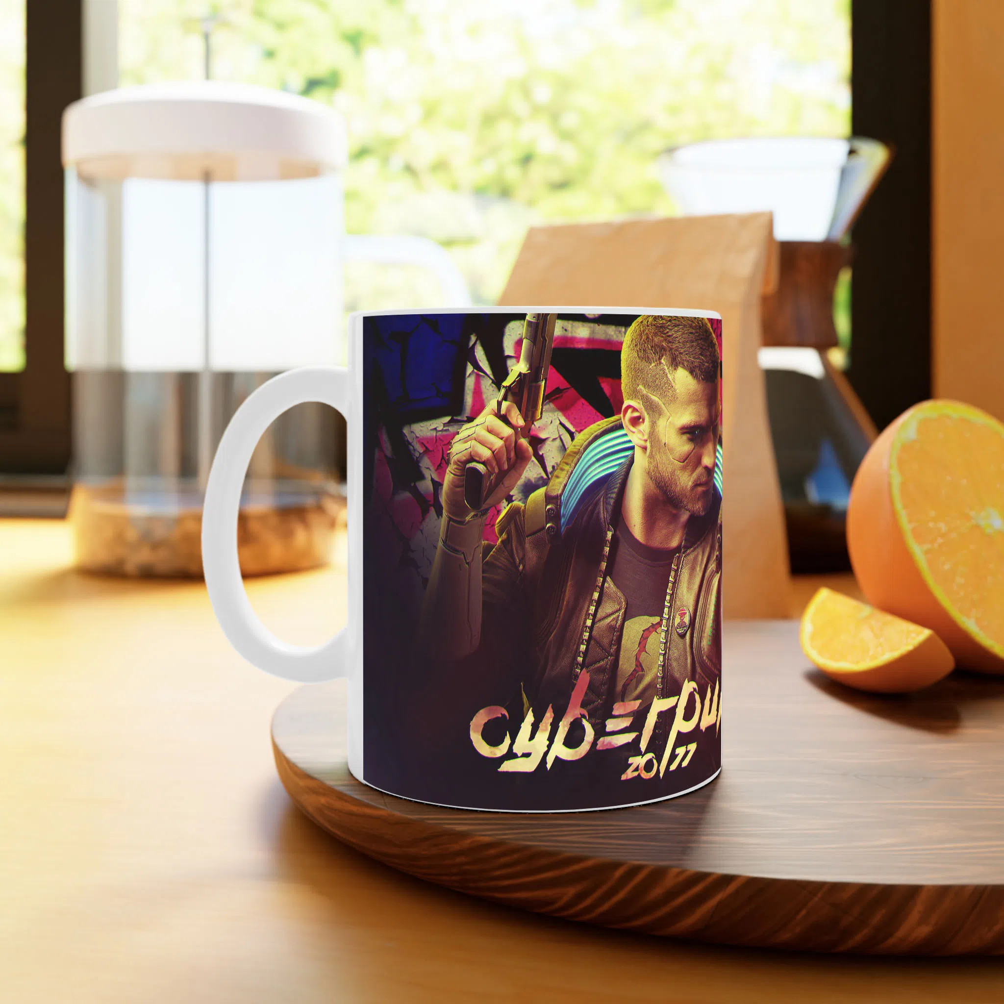 ماگ لیمینات طرح بازی سایبرپانک Cyberpunk 2077 Game کد NM6683 — تصویر 2