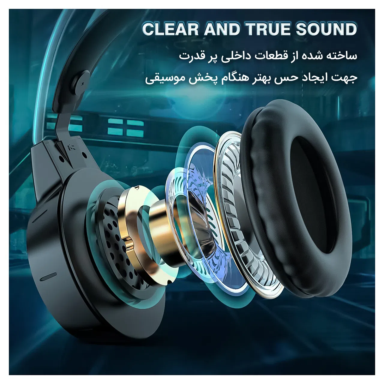 هدفون مخصوص بازی بلوتوثی اونیکوما مدل x15 — تصویر 4