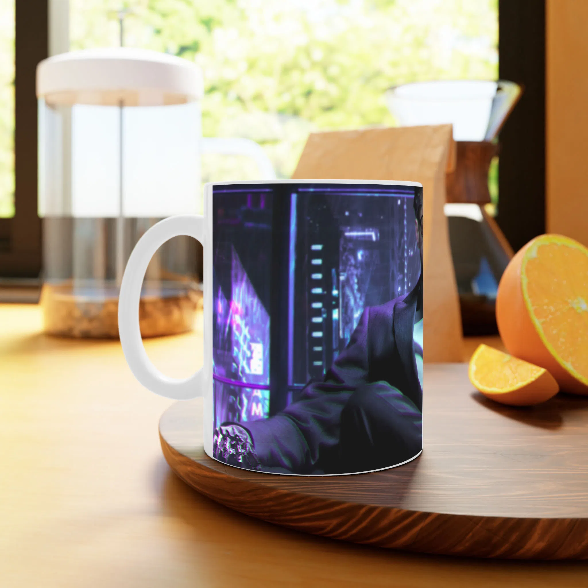 ماگ لیمینات طرح بازی سایبرپانک Cyberpunk 2077 Game کد NM6680 — تصویر 2