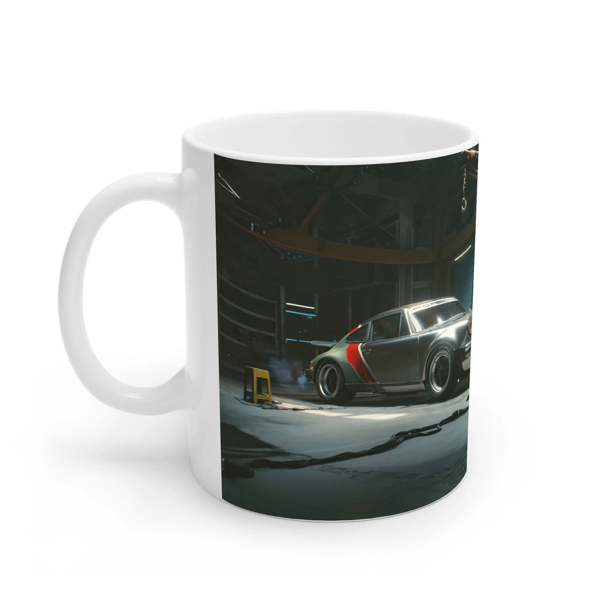 ماگ لیمینات طرح بازی Cyberpunk 2077 Game گاراژ و ماشین کوادرا توربو کد NM6525 — تصویر 2