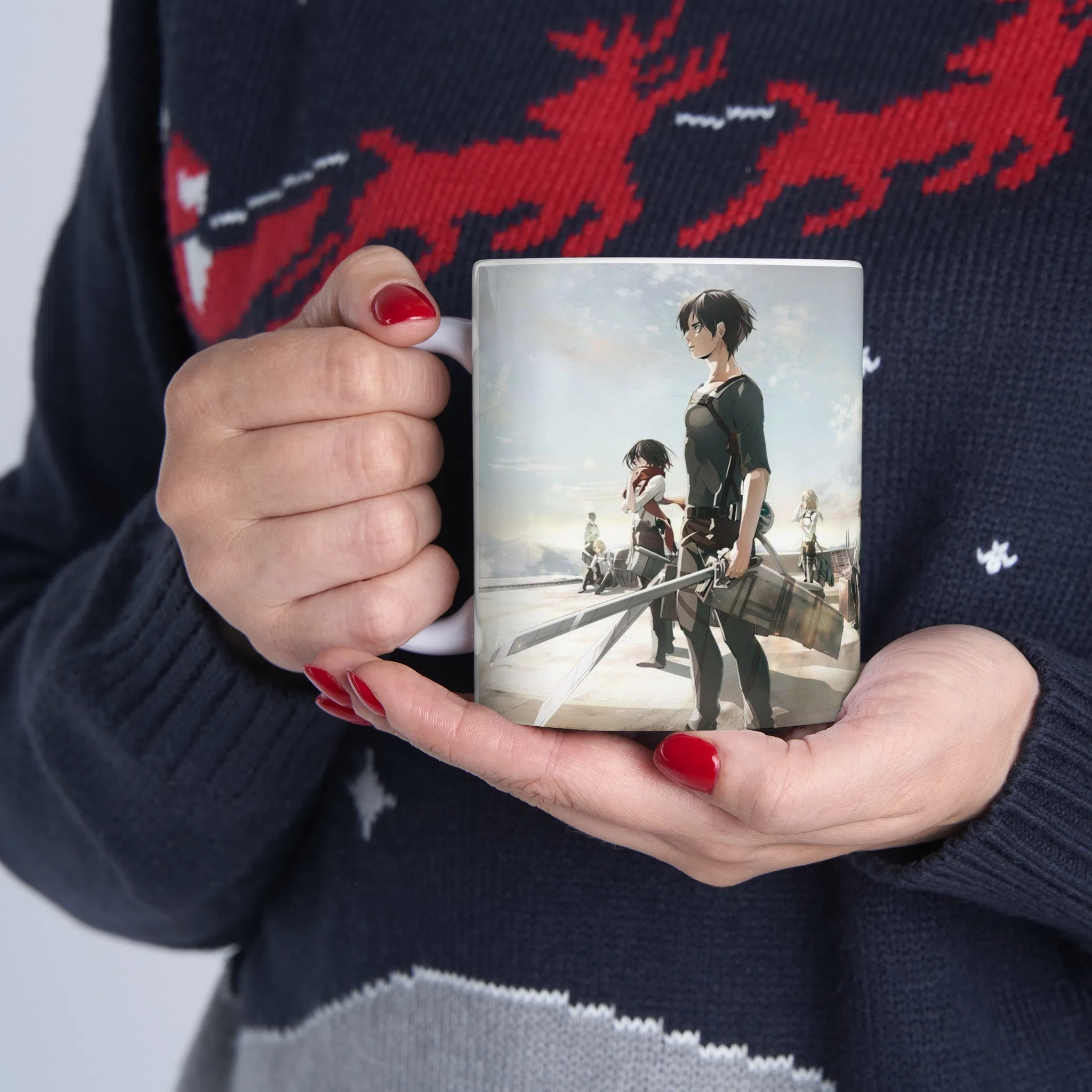 ماگ طرح انیمه اتک ان تایتان Attack on the Titan مدل NM2545 — تصویر 6
