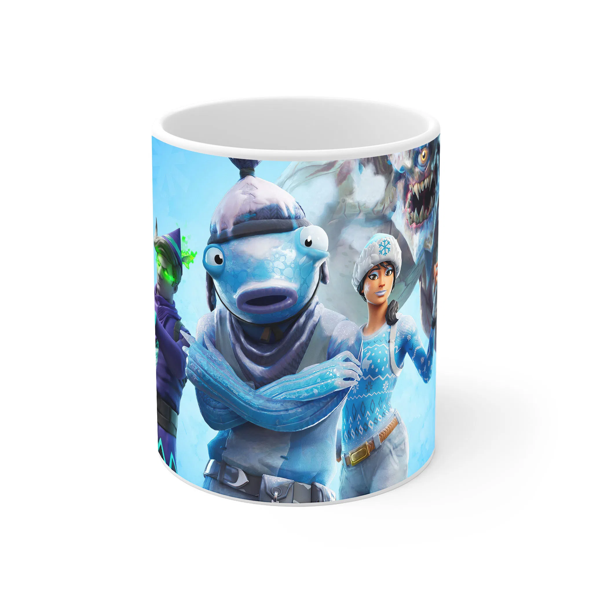 ماگ لیمینات طرح بازی فورتنایت Fortnite Game تم زمستانی و یخ‌زده Winter Frost کد NM7399