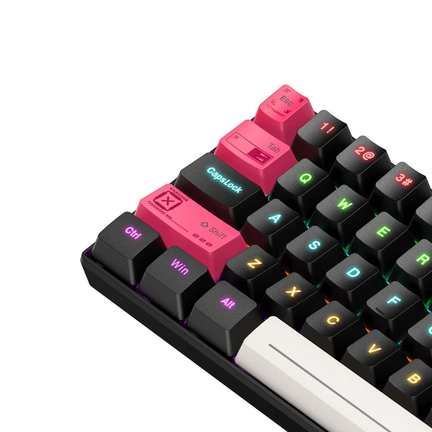 کیبورد گیمینگ اونیکوما مدل G55 RGB، مکانیکال سوییچ قهوه‌ای، Tenkeyless، نورپردازی RGB — تصویر 2