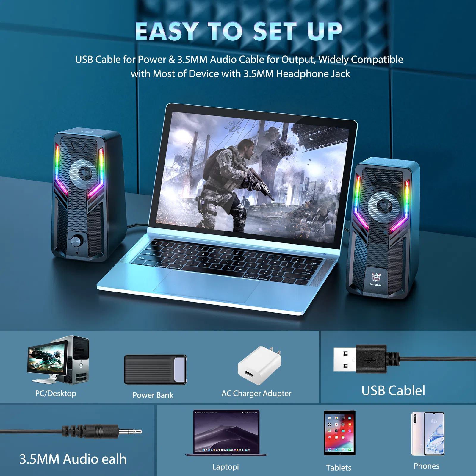 اسپیکر دسکتاپ اونیکوما مدل G6 — تصویر 5