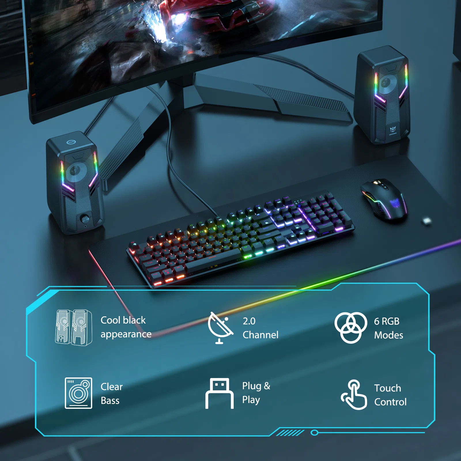 اسپیکر دسکتاپ اونیکوما مدل G6 — تصویر 7