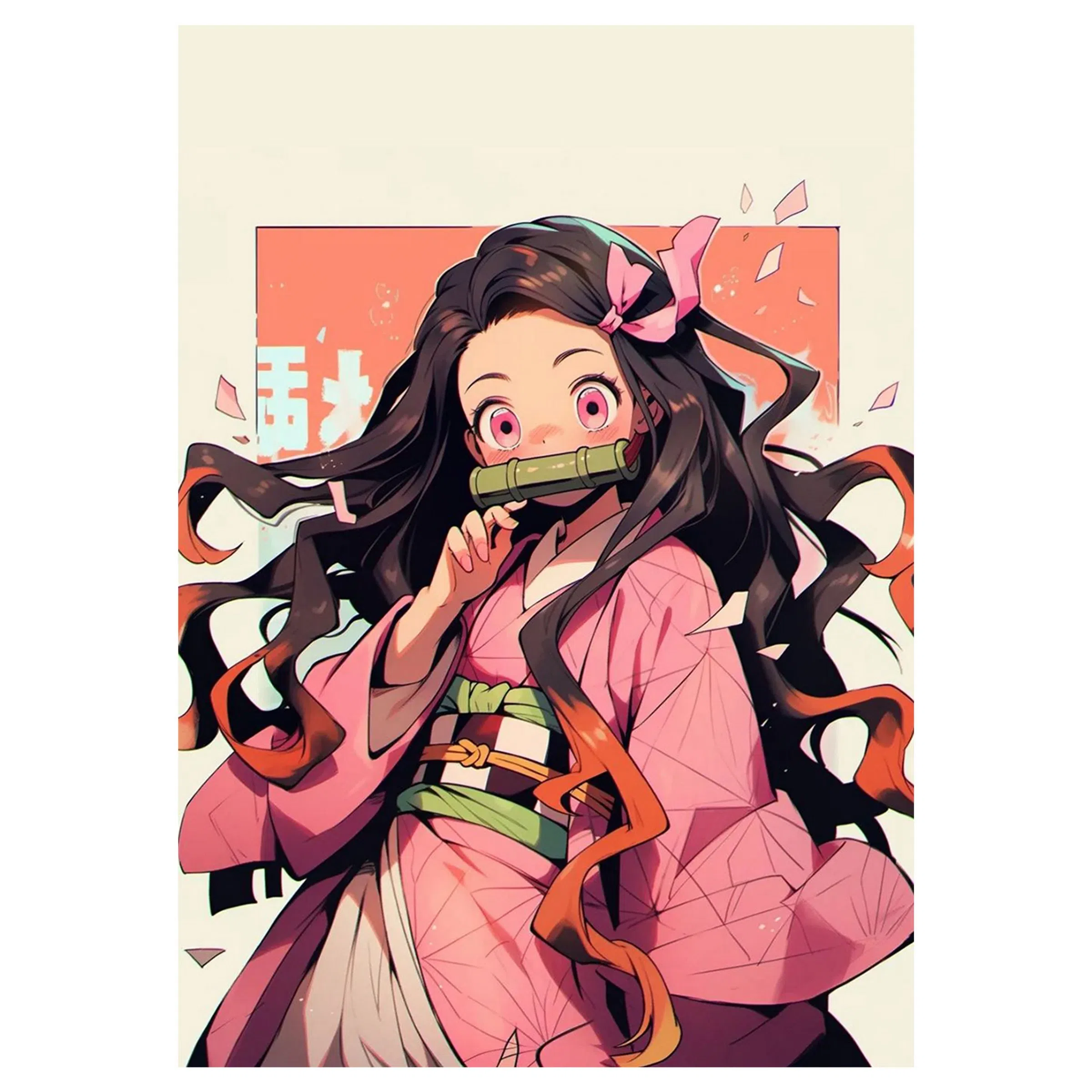تابلو شاسی لیمینات طرح انیمه شیطان کش نزوکو Demon Slayer Nezuko مدل NV1568