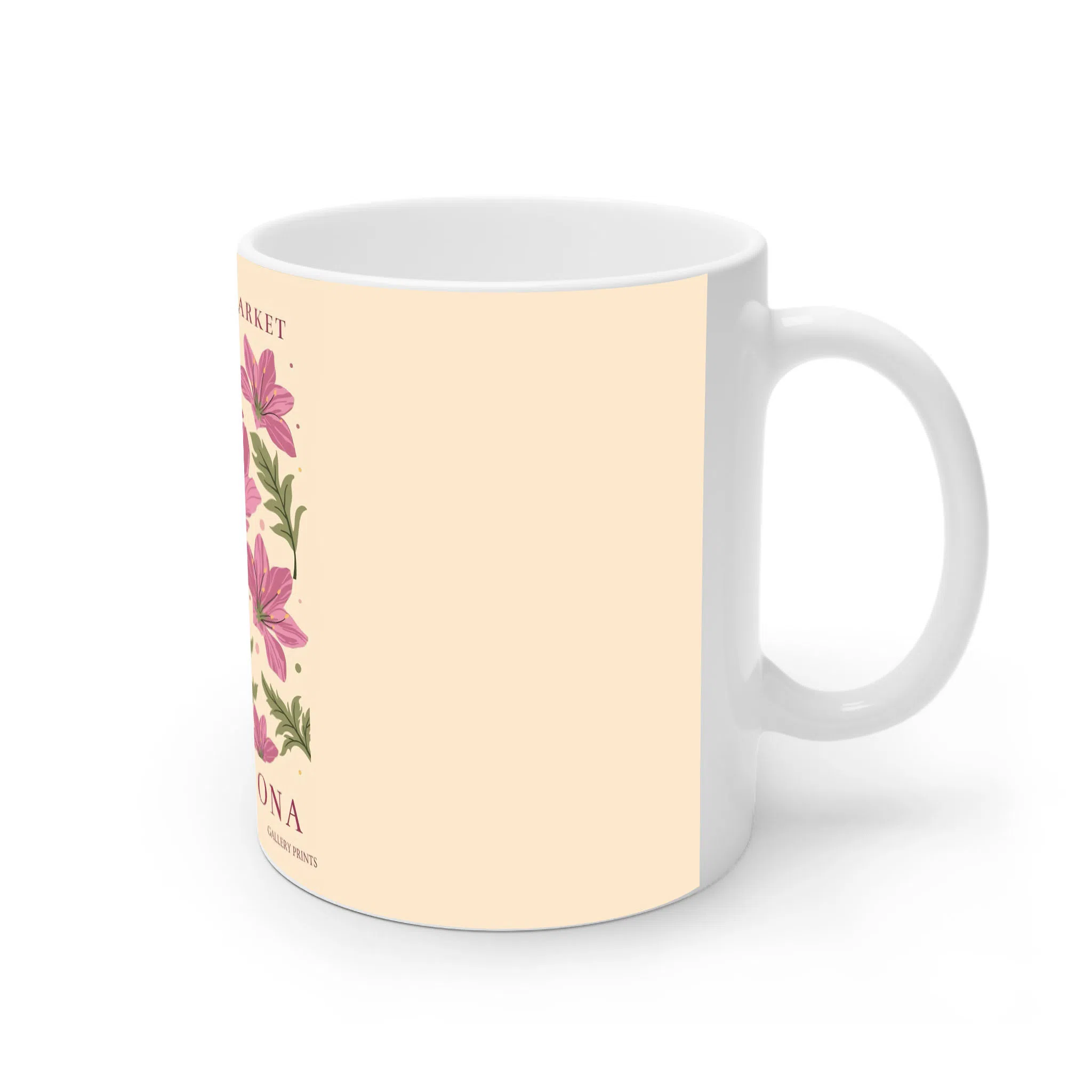 ماگ لیمینات طرح گل کارت پستالی کد NM15353 — تصویر 2