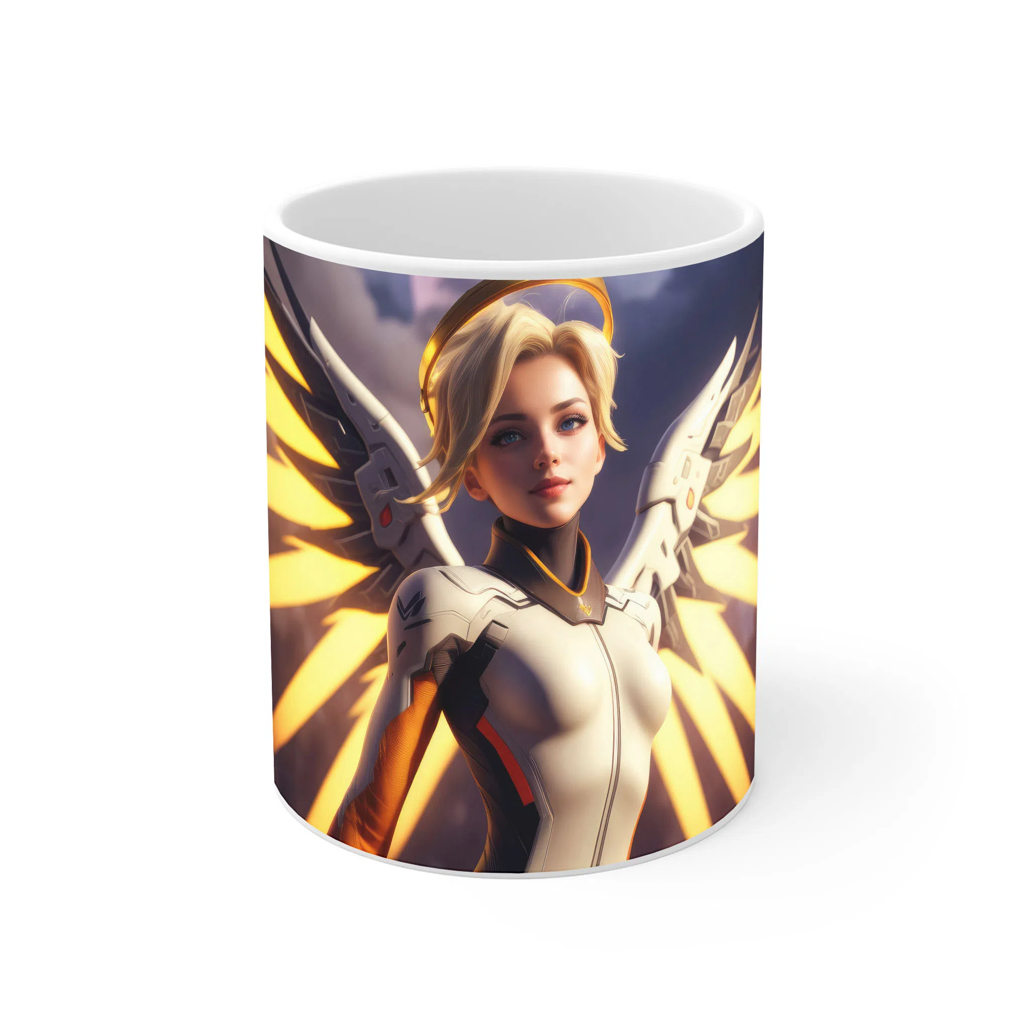ماگ لیمینات طرح بازی Overwatch Game مرسی (Mercy) فرشته نجات کد NM8771