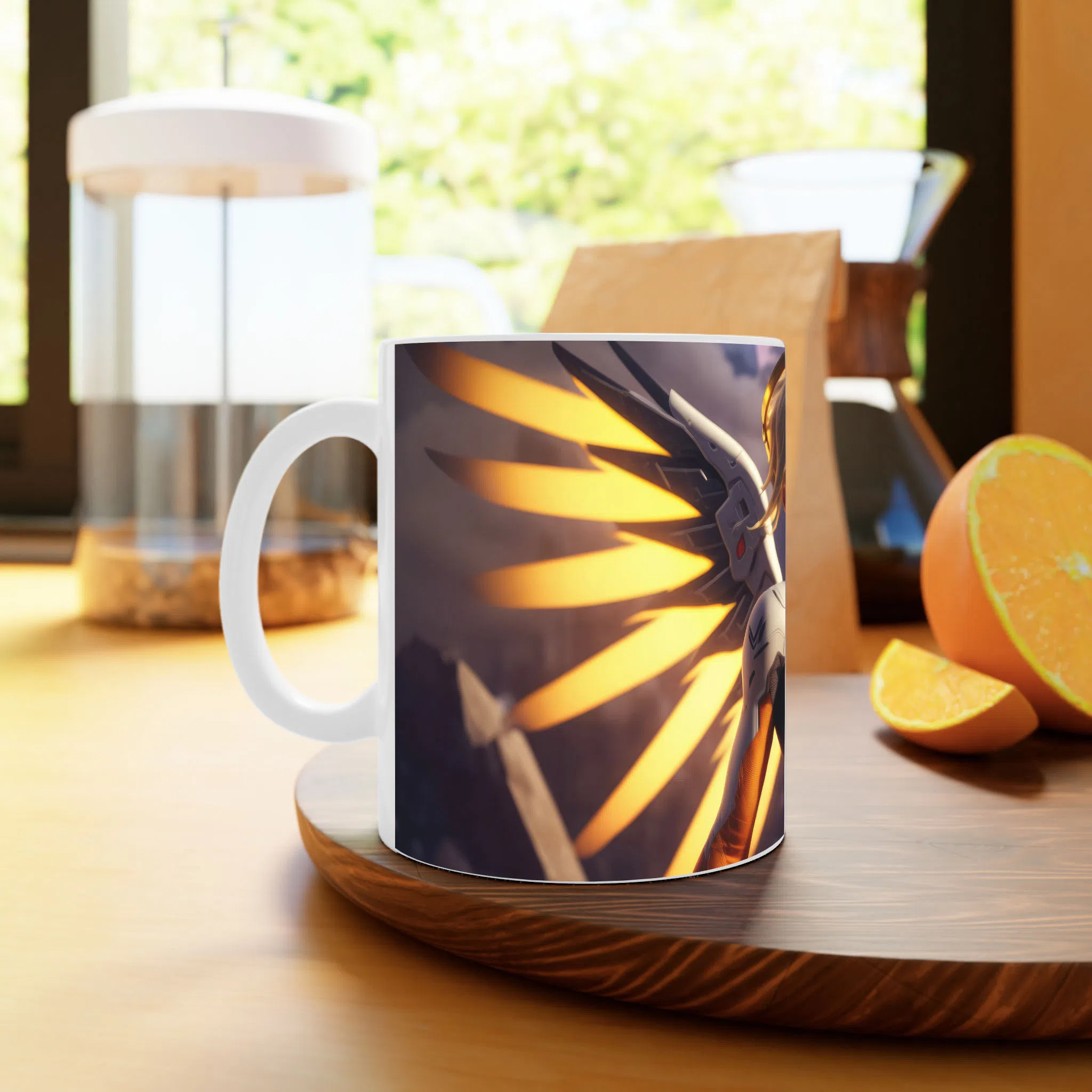 ماگ لیمینات طرح بازی Overwatch Game مرسی (Mercy) فرشته نجات کد NM8771 — تصویر 4