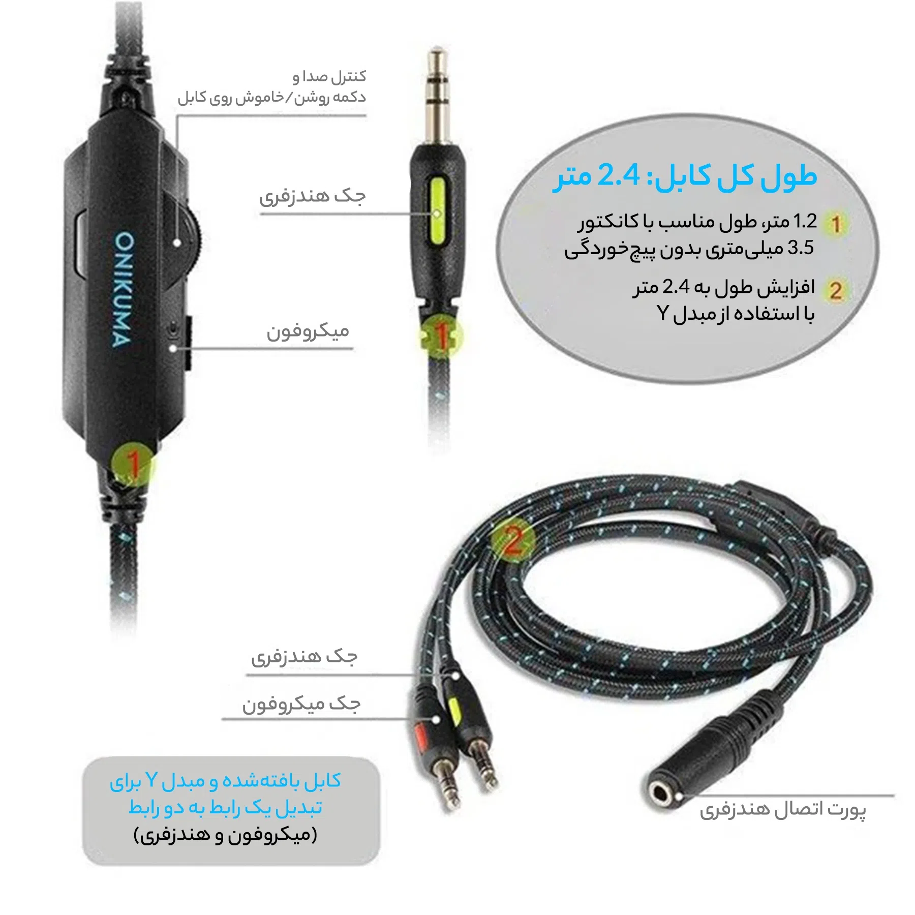 هدفون مخصوص بازی اونیکوما مدل K1-B — تصویر 19