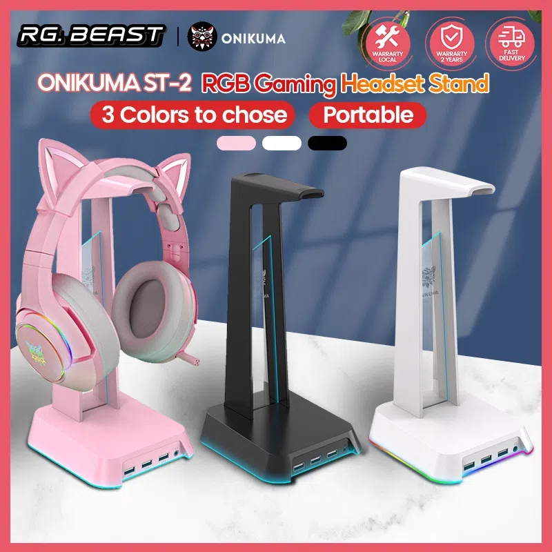 پایه نگهدارنده هدفون اونیکوما مدل USB هاب کد st-2 — تصویر 2