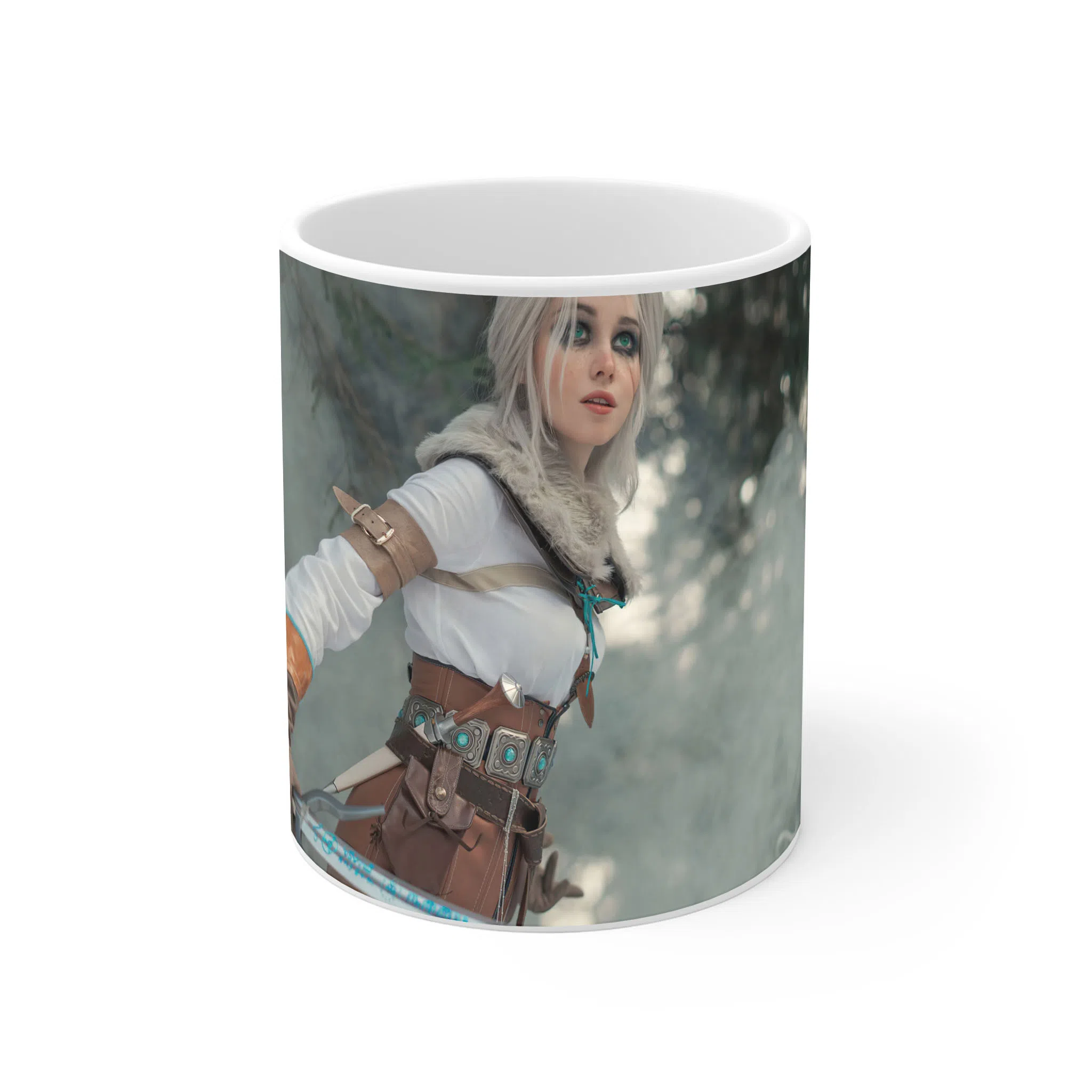 ماگ لیمینات طرح بازی ویچر The Witcher شخصیت Ciri در فضای جنگلی کد NM10087