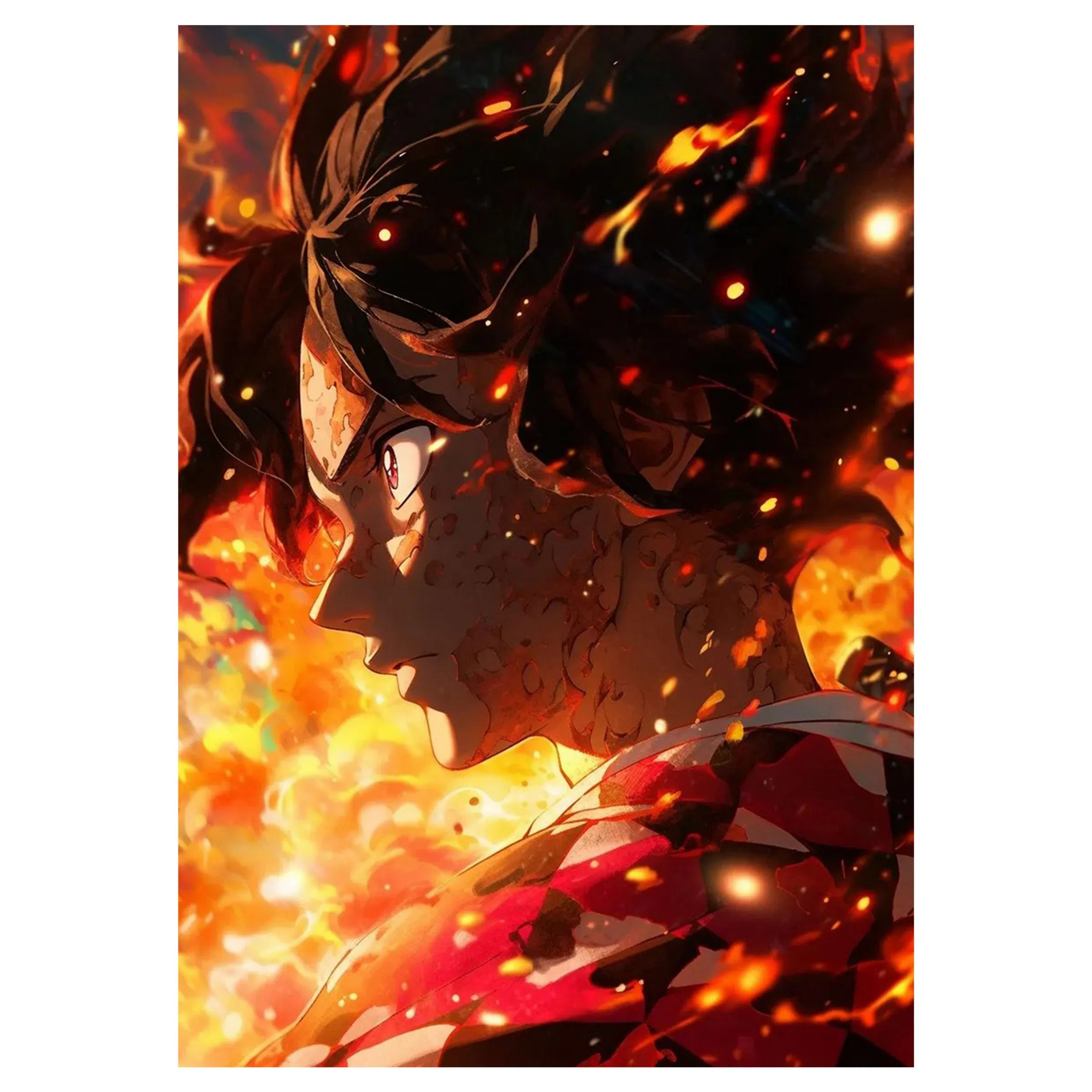تابلو شاسی لیمینات طرح انیمه شیطان کش Demon Slayer مدل NV1532