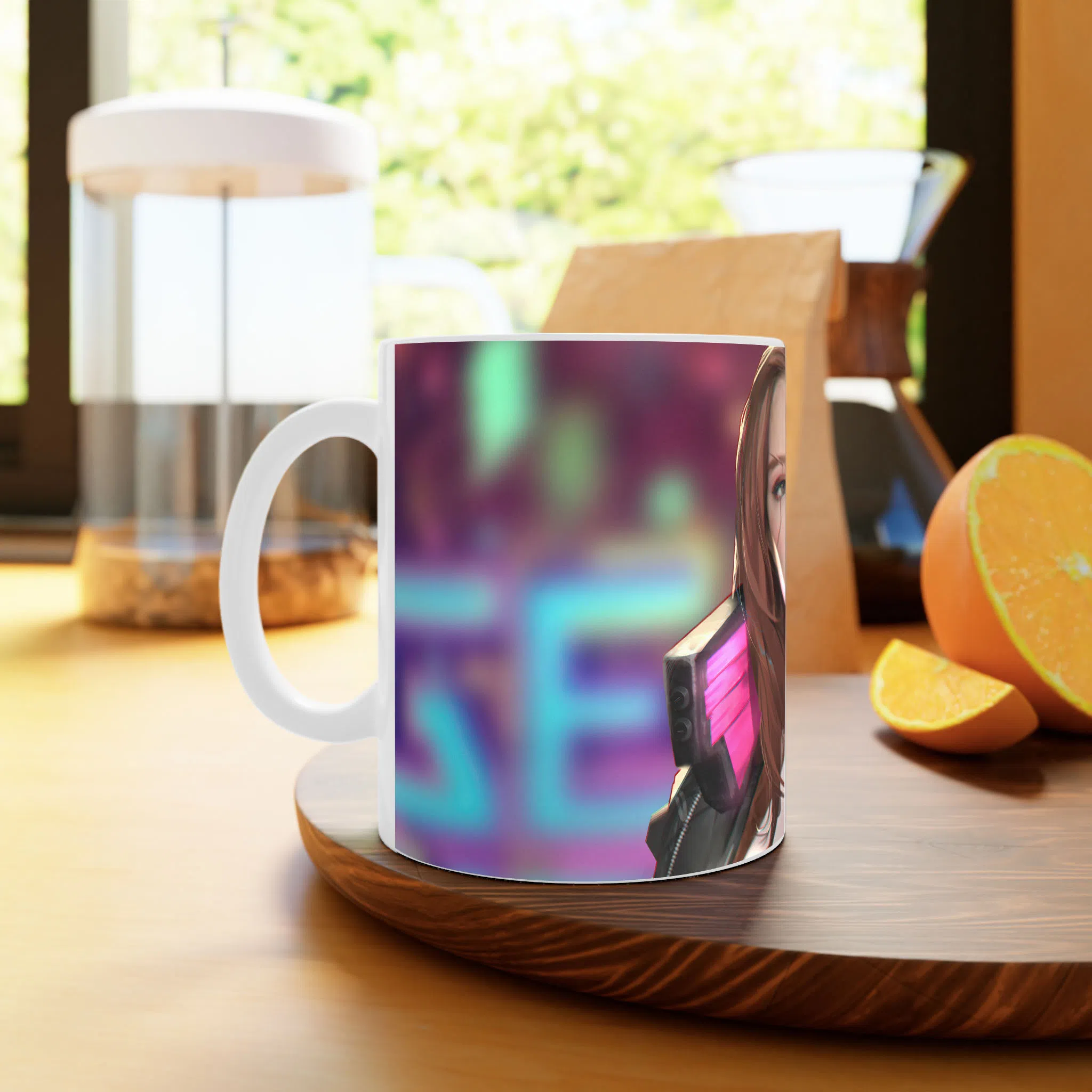 ماگ لیمینات طرح بازی سایبرپانک Cyberpunk 2077 Game کد NM6568 — تصویر 2