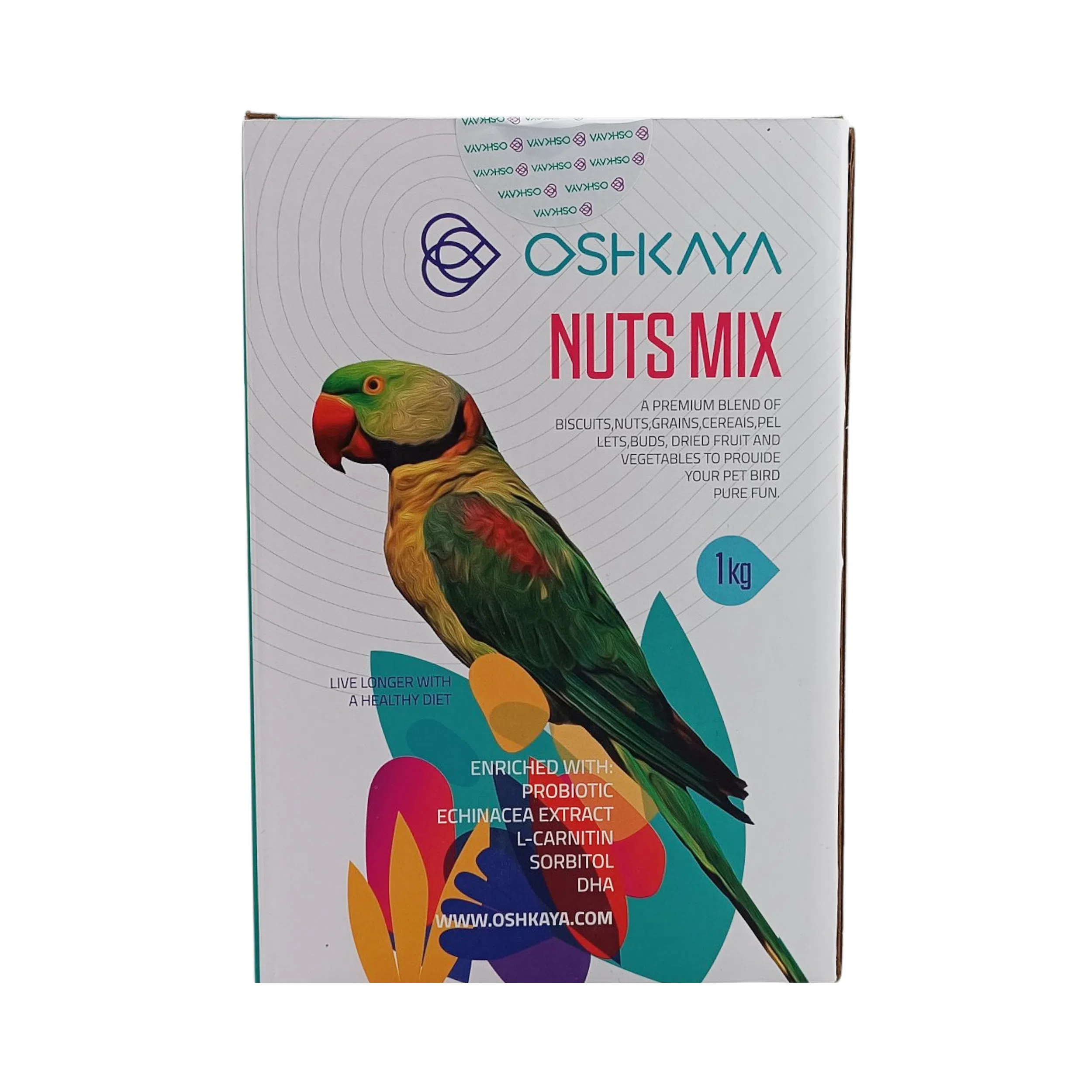 غذای شاه طوطی اوشکایا مدل Nuts Mix وزن 1 کیلوگرم