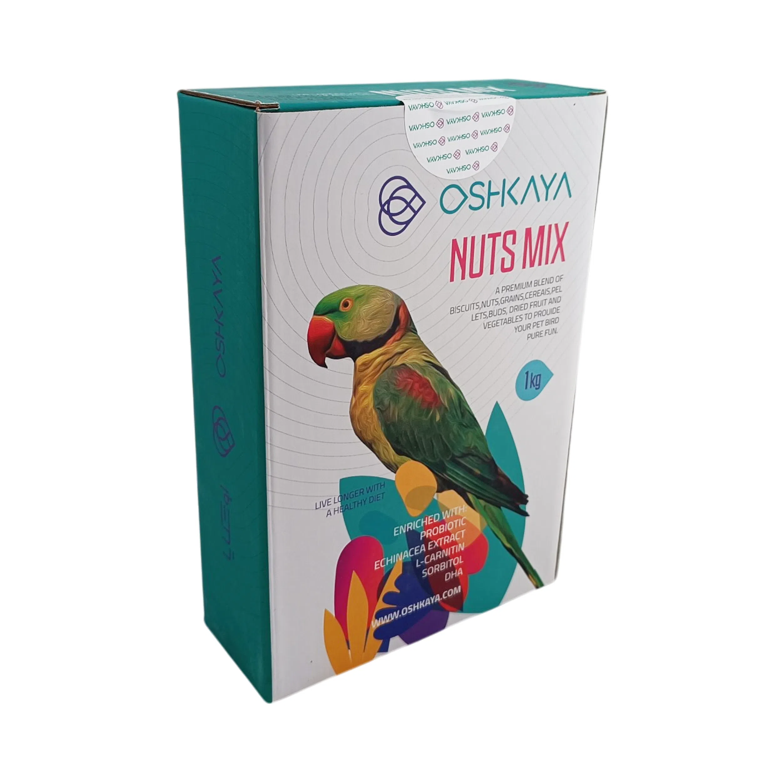 غذای شاه طوطی اوشکایا مدل Nuts Mix وزن 1 کیلوگرم — تصویر 2