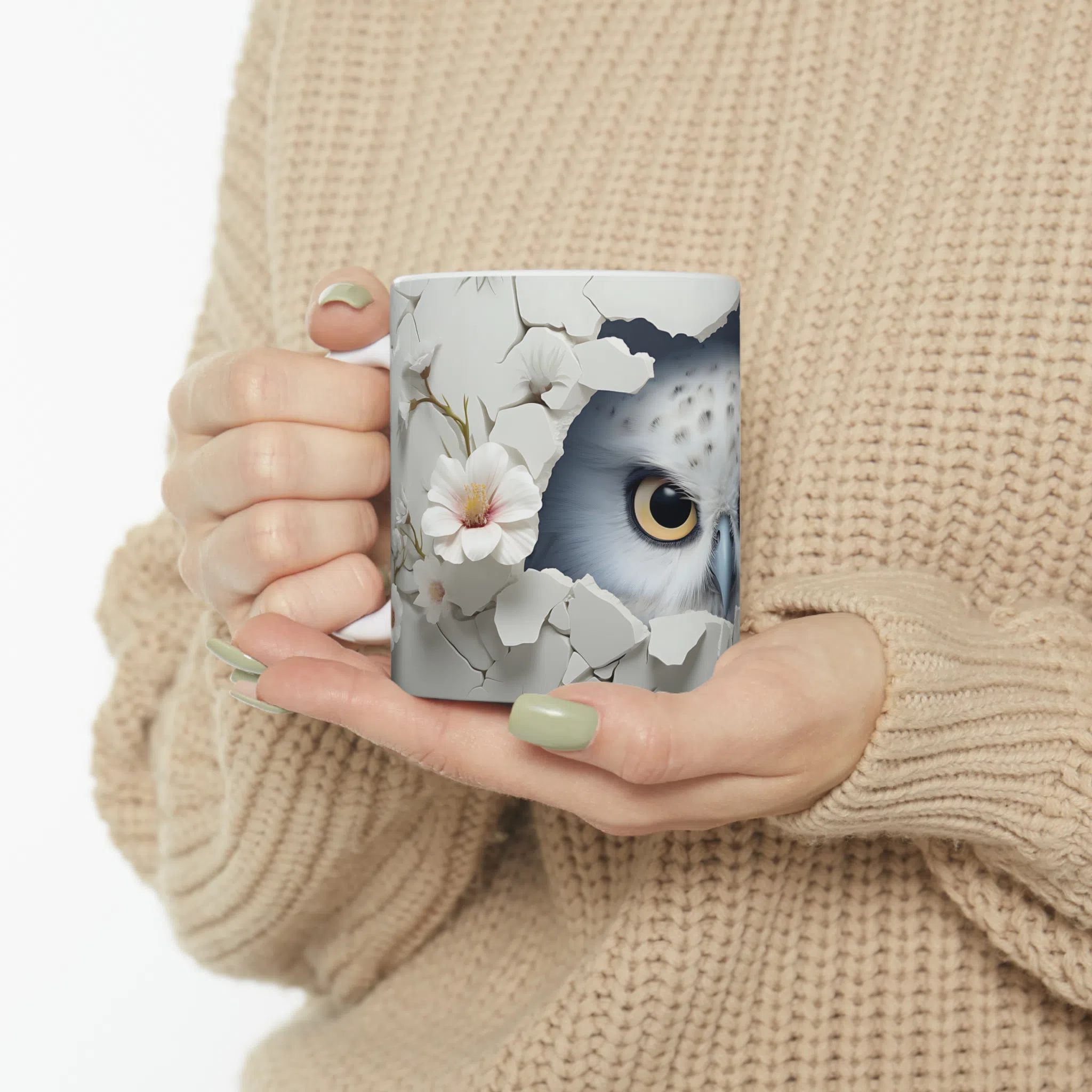 ماگ طرح سه بعدی حیوانات جغد owl مدل NM3190 — تصویر 5