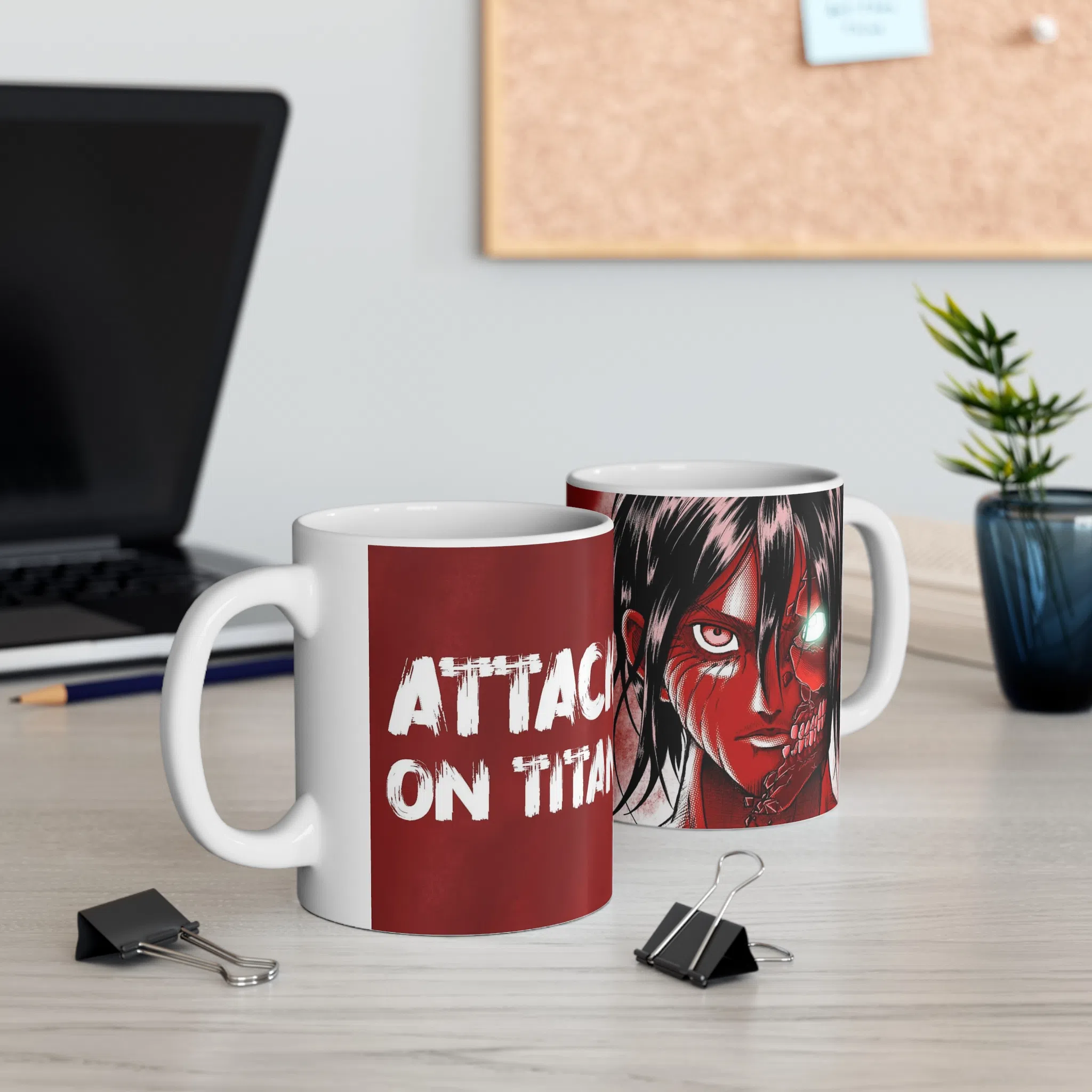 ماگ طرح انیمه اتک ان تایتان Attack on the Titan مدل NM2626 — تصویر 3