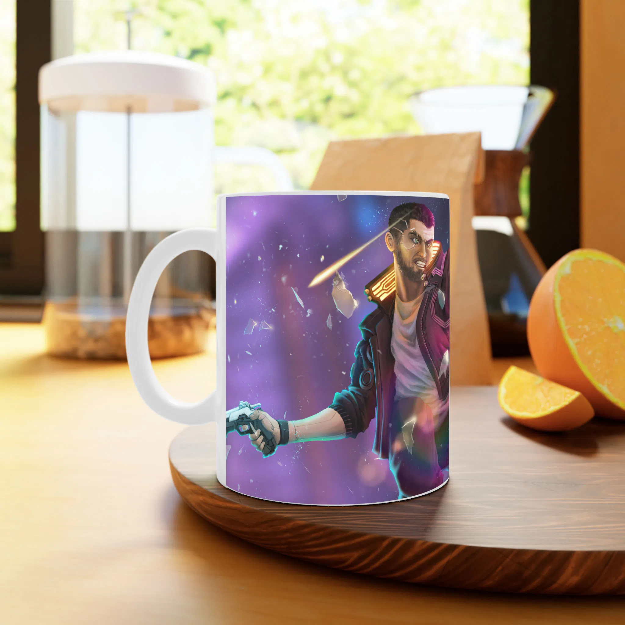 ماگ لیمینات طرح بازی سایبرپانک Cyberpunk 2077 Game کد NM6684 — تصویر 3