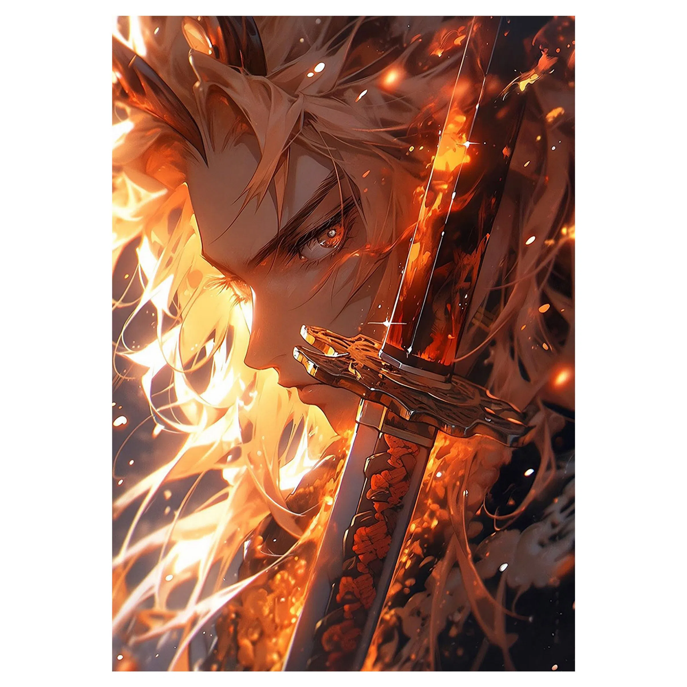 تابلو شاسی لیمینات طرح انیمه شیطان کش Demon Slayer مدل NV1539