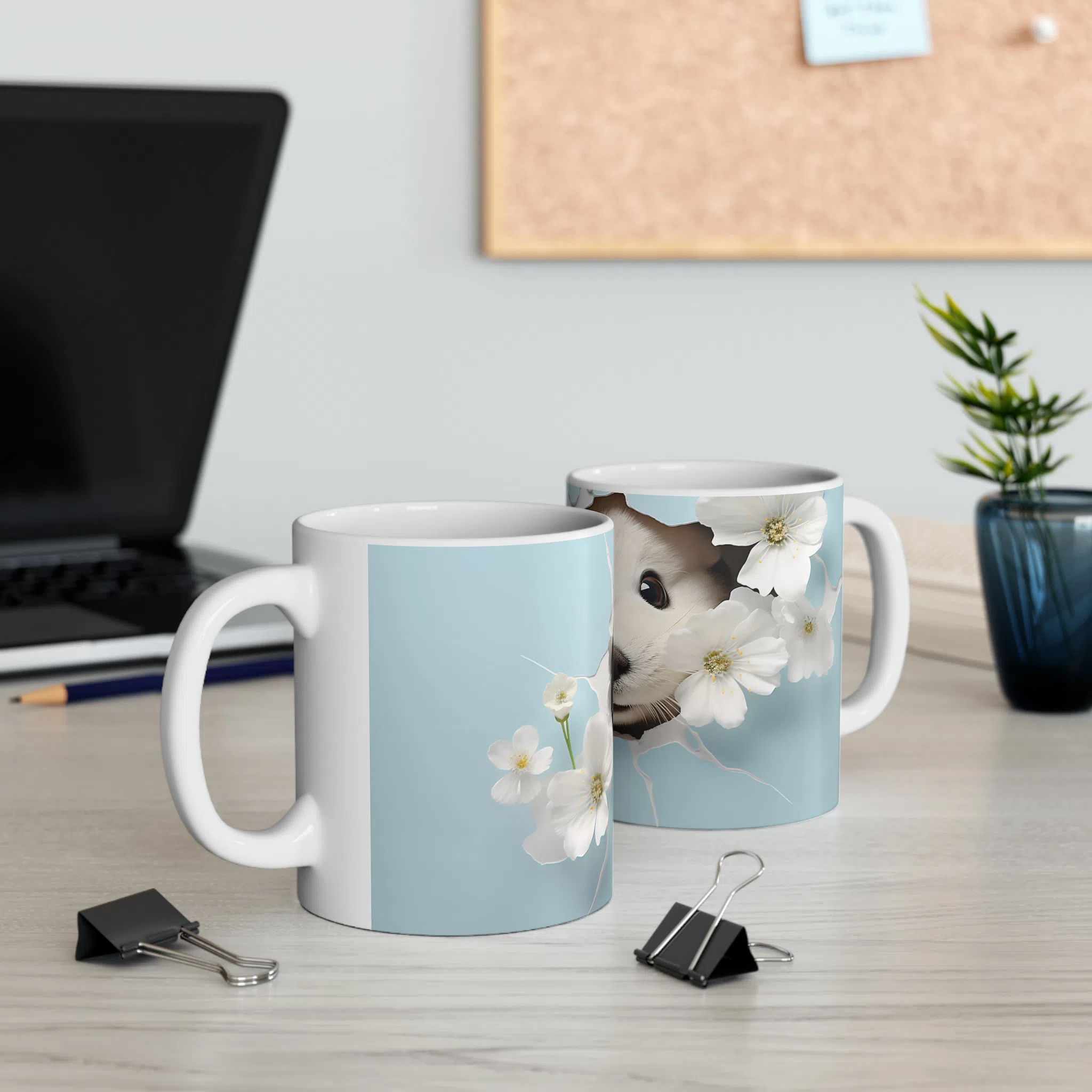 ماگ طرح سه بعدی سمور بامزه مدل NM3069 — تصویر 6