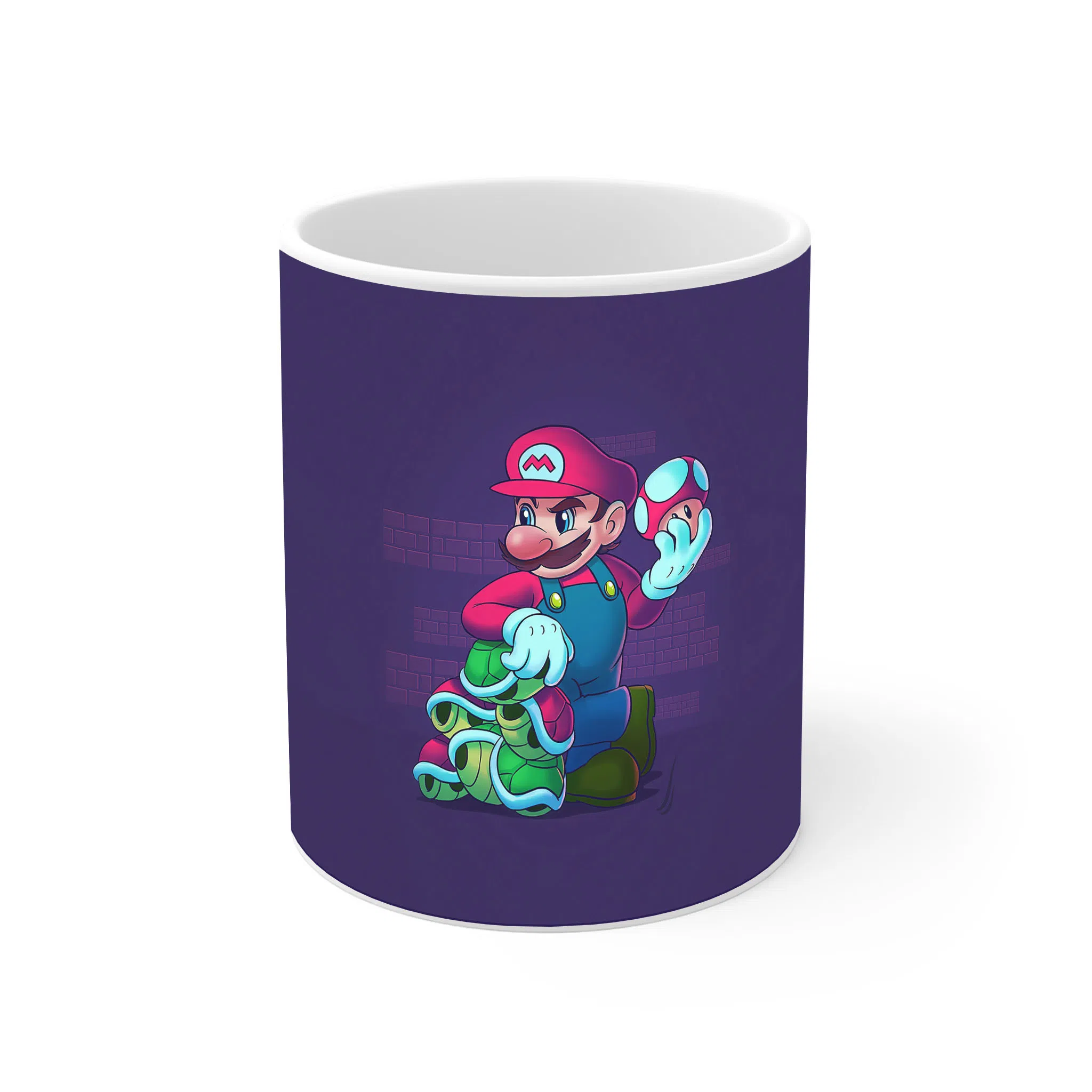 ماگ لیمینات طرح بازی سوپر ماریو قارچ خور Super Mario Game کد NM9923