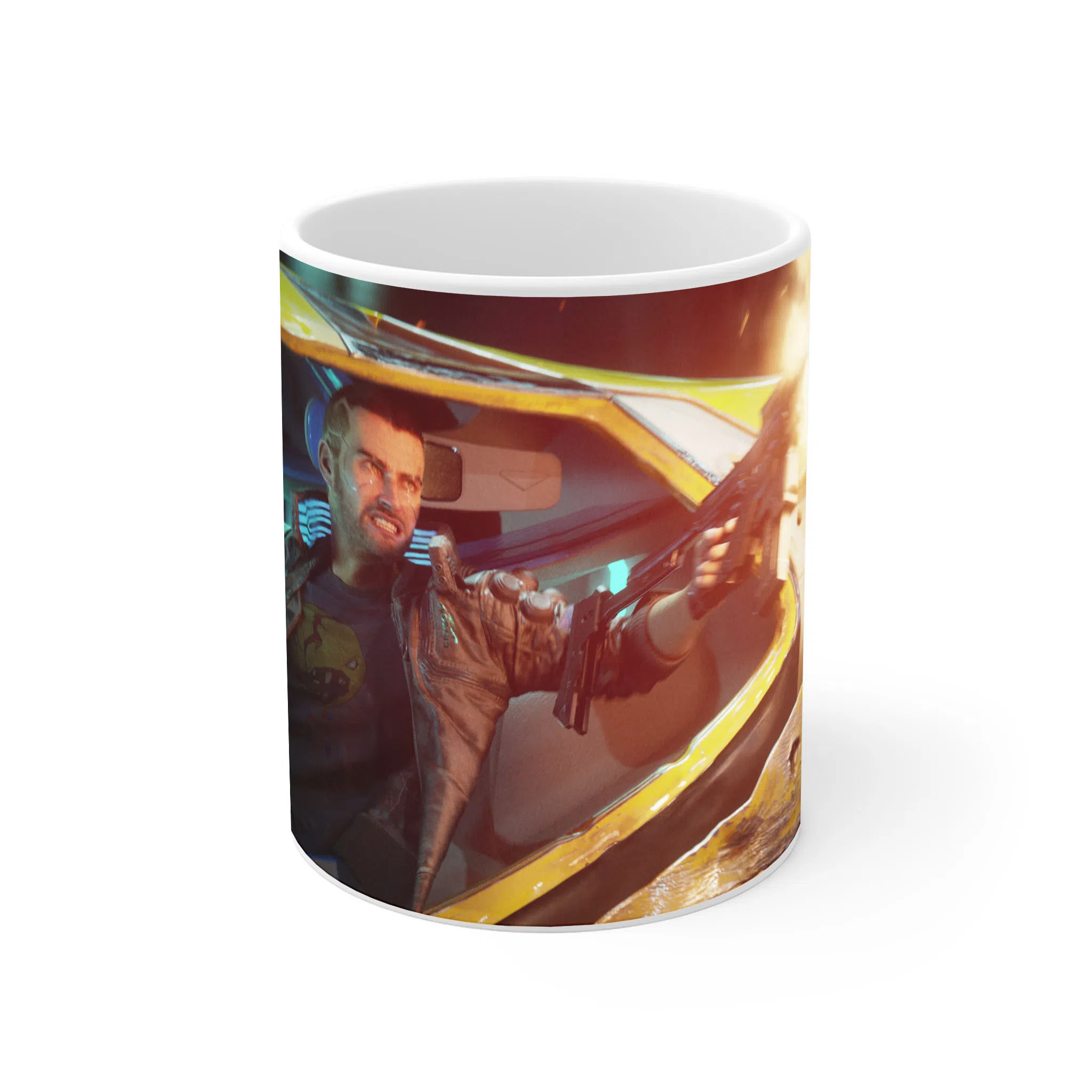 ماگ لیمینات طرح بازی سایبرپانک Cyberpunk 2077 Game کد NM6791 — تصویر 2