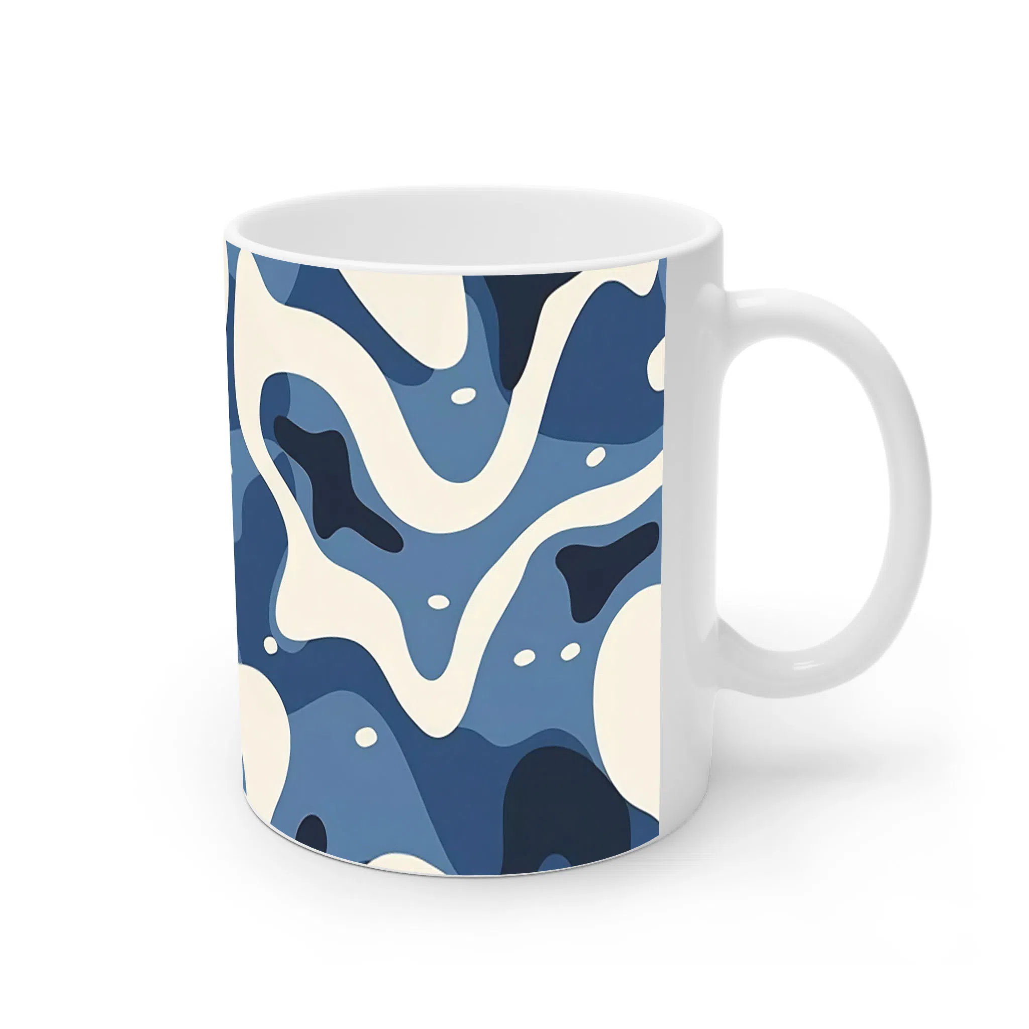 ماگ لیمینات طرح a picture of a blue and white camouflage pattern کد NM15744 — تصویر 2