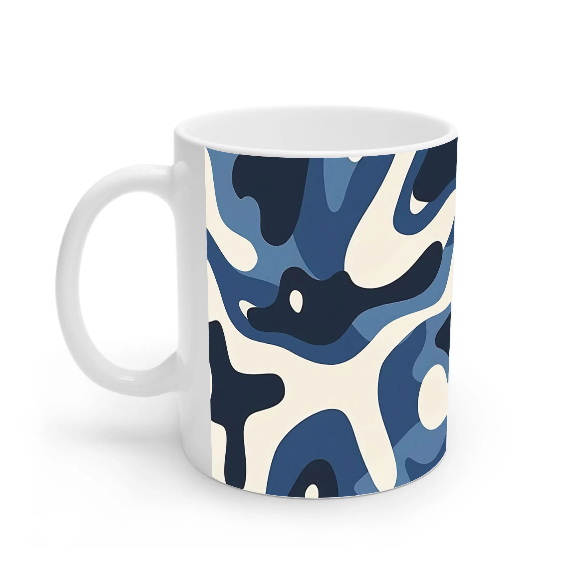 ماگ لیمینات طرح a picture of a blue and white camouflage pattern کد NM15744 — تصویر 3