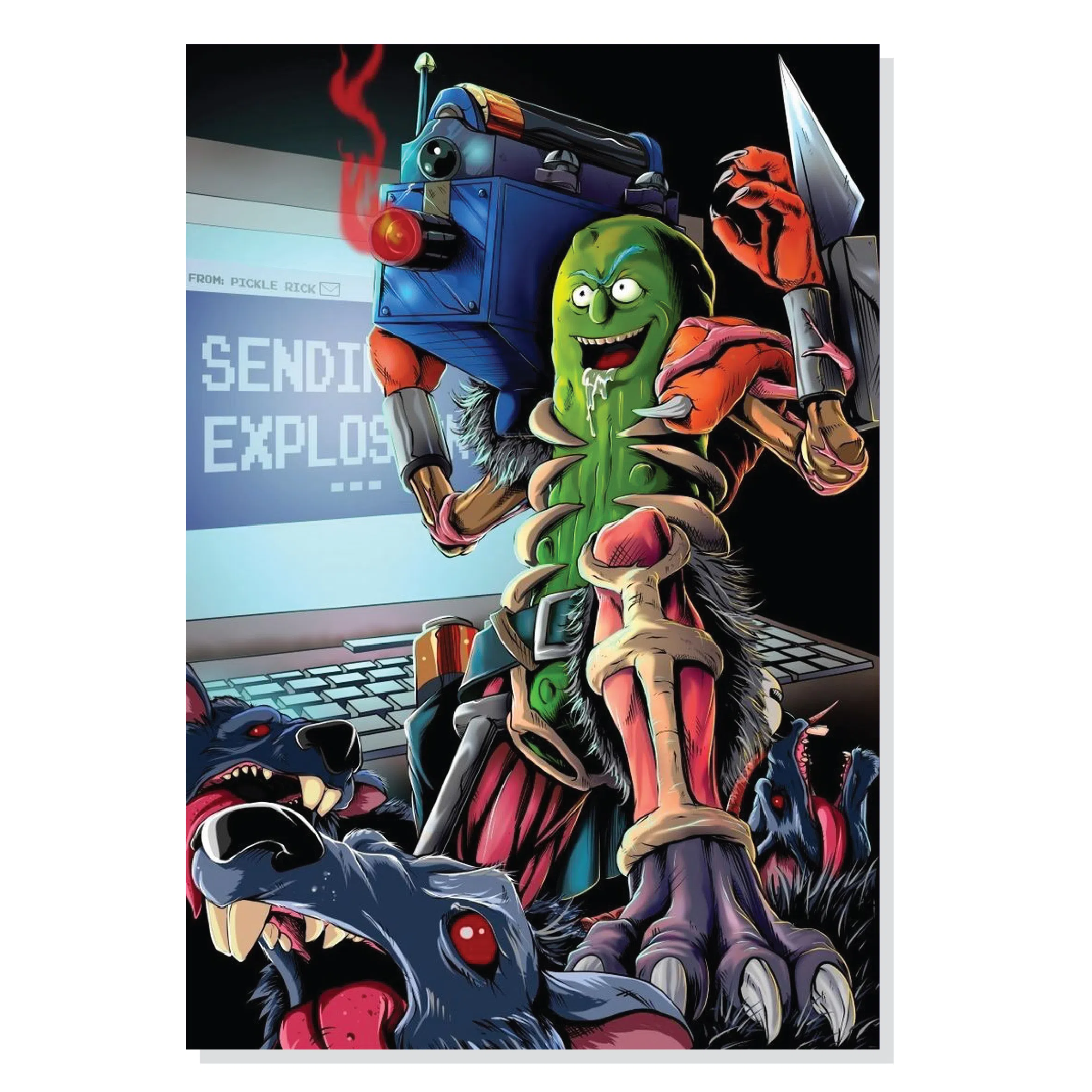پوستر طرح انیمیشن ریک و مورتی Rick and Morty Pickle Rick مدل M0341