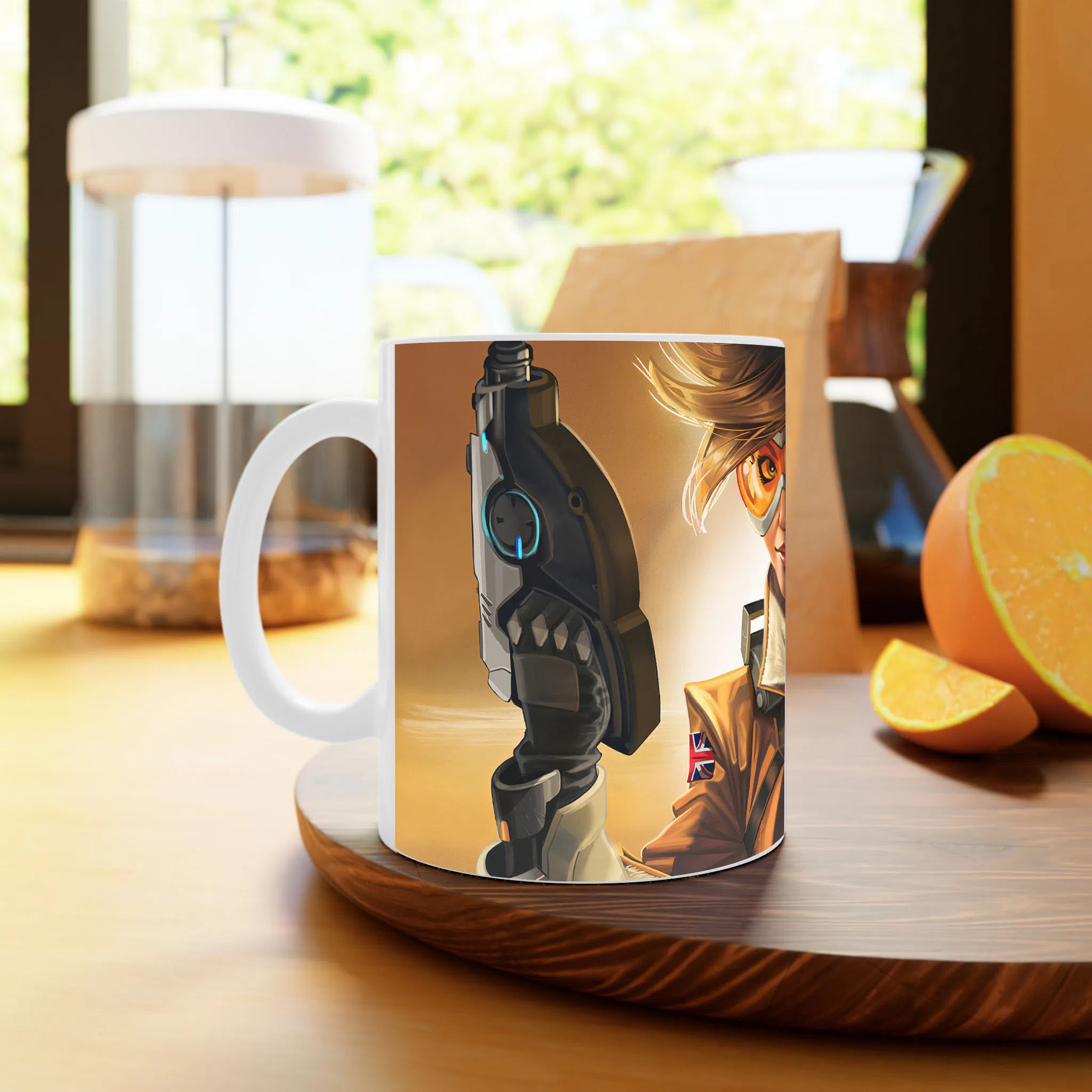 ماگ لیمینات طرح بازی Overwatch Game تریسر (Tracer) سریع‌ترین قهرمان کد NM8808 — تصویر 4