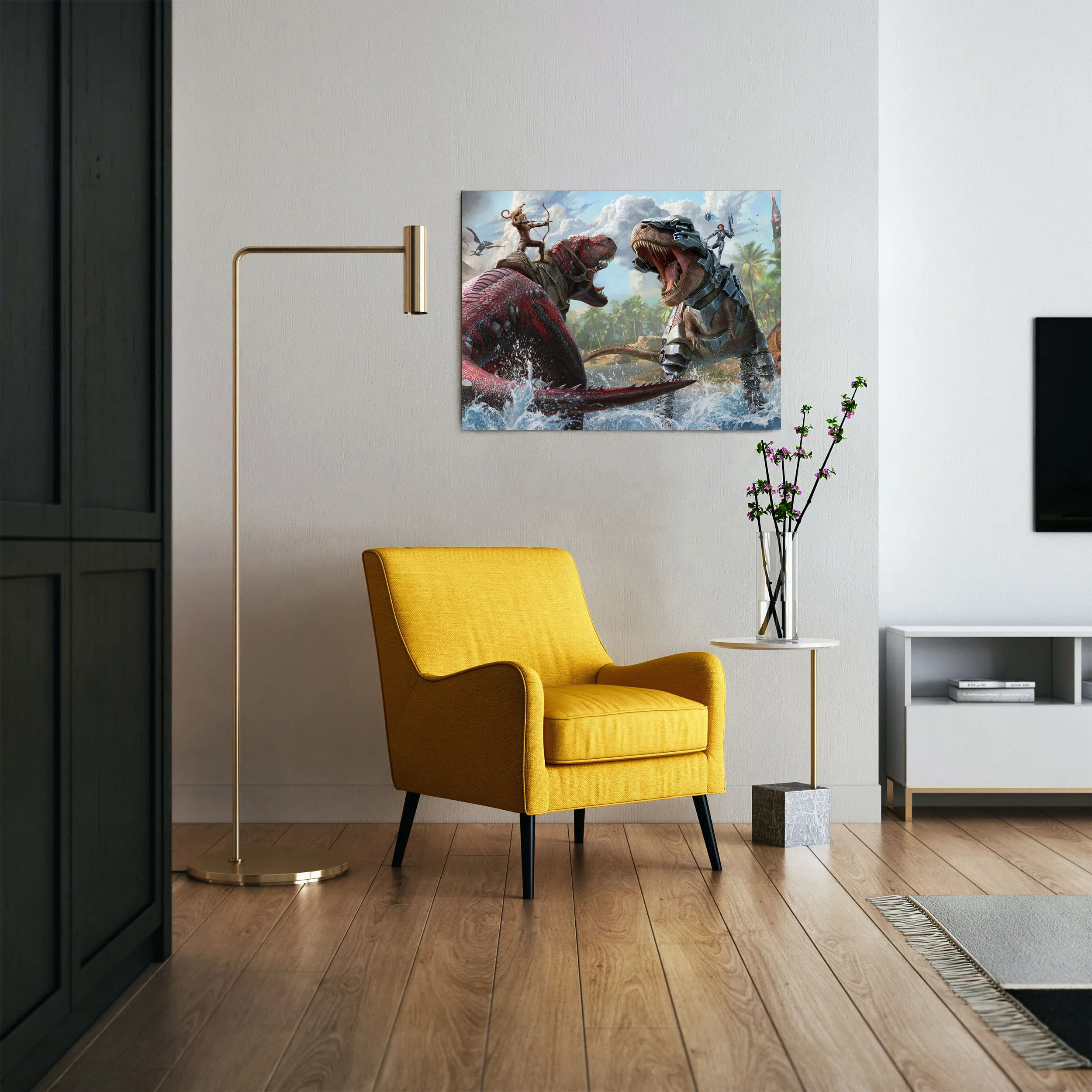 تابلو شاسی لیمینات طرح بازی ARK مدل NV1707 — تصویر 2