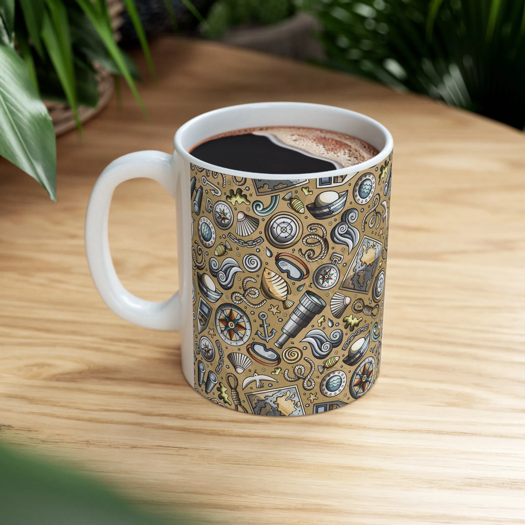 ماگ طرح پترن ماهیگیری مدل NM3274 — تصویر 3
