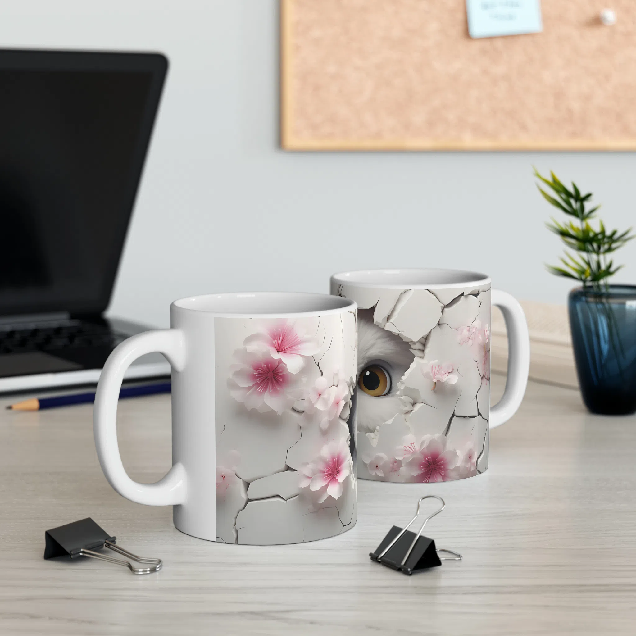 ماگ طرح سه بعدی حیوانات جغد owl مدل NM3203 — تصویر 3