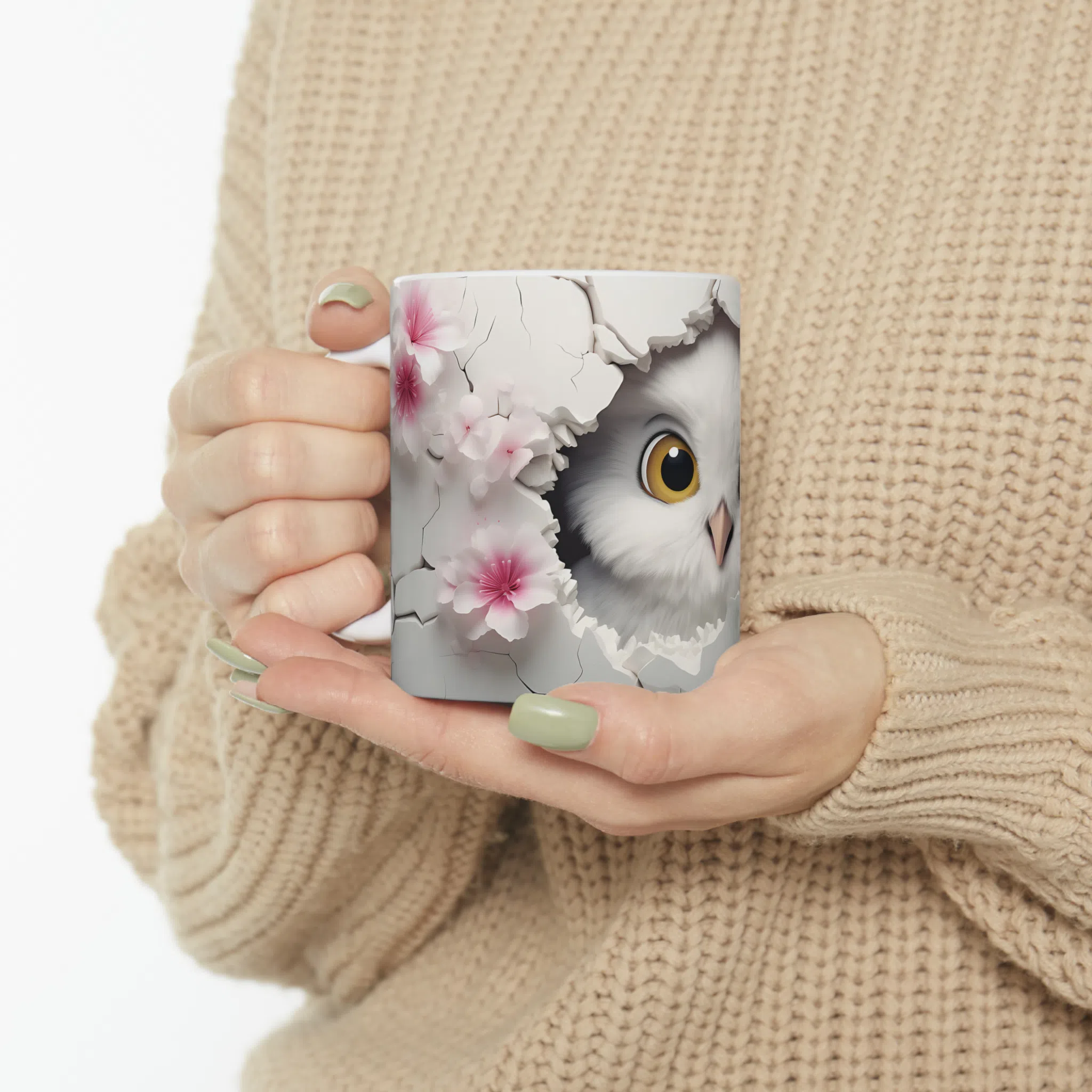 ماگ طرح سه بعدی حیوانات جغد owl مدل NM3203 — تصویر 5