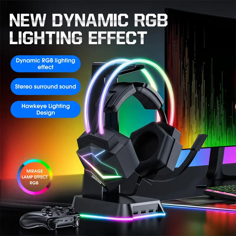 هدفون مخصوص بازی اونیکوما مدل X20 RGB-HEAD — تصویر 2
