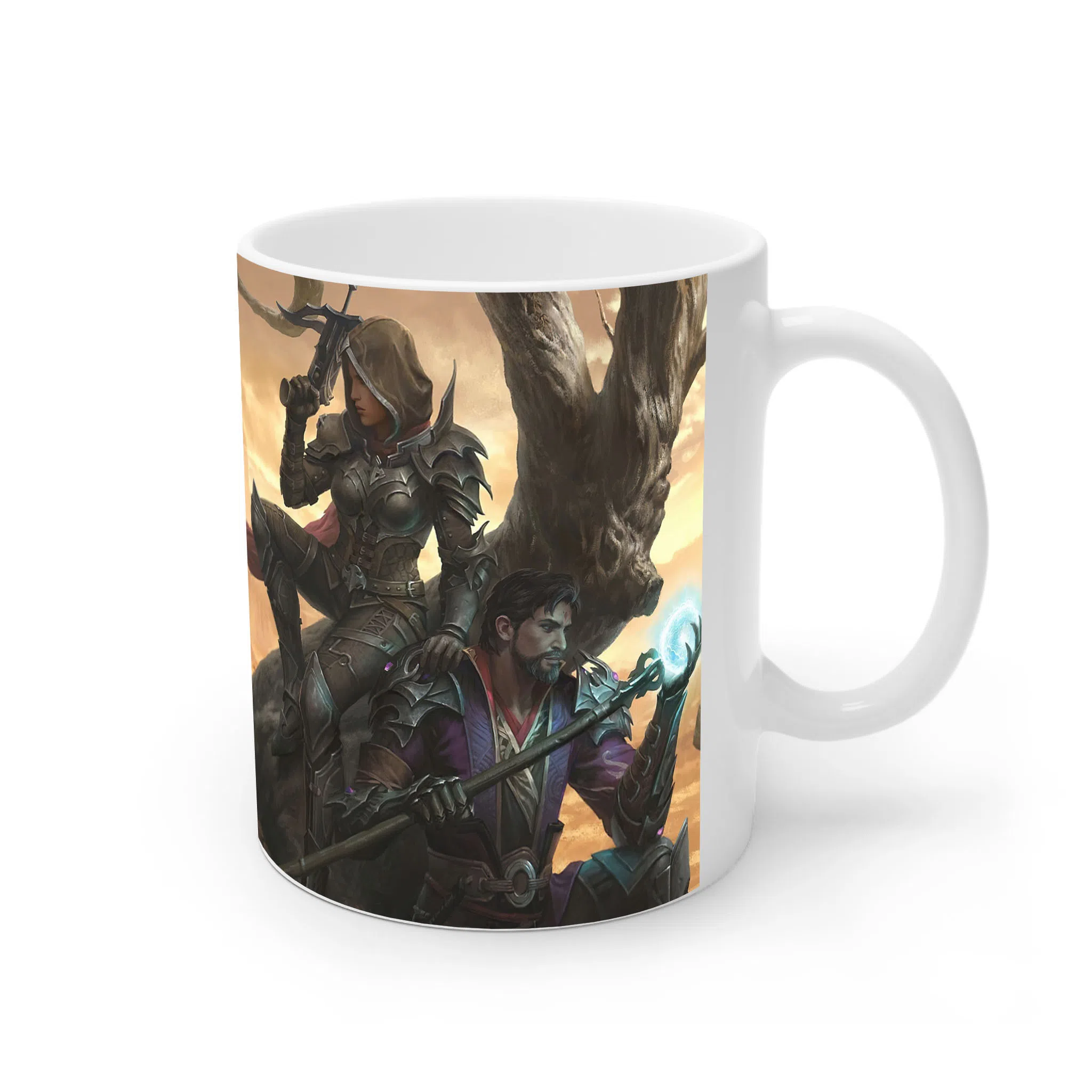 ماگ لیمینات طرح بازی دیابلو Diablo Game طرح اتحاد Demon Hunter و Wizard کد NM7010