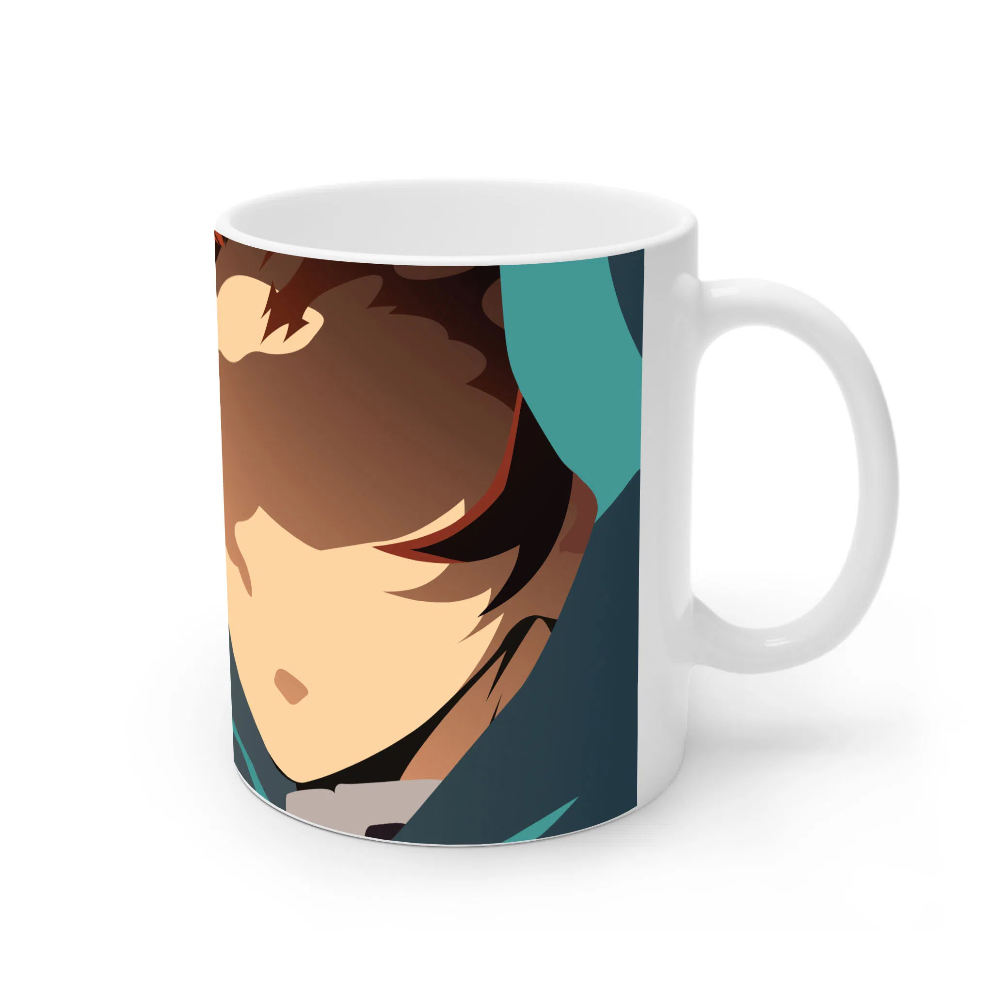 ماگ لیمینات طرح انیمه شیطان کش هاشیرا مار - Obanai Iguro - Kimetsu no Yaiba - Demon Slayer کد NM0657 — تصویر 2
